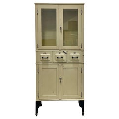 Vintage ART DECO Industrial METAL Medical Cabinet on Casters, c. 1930’s