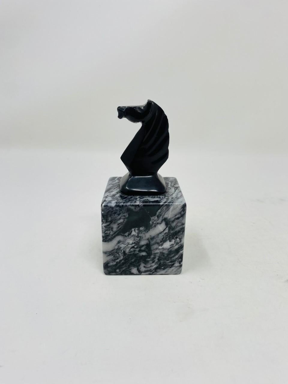 Vintage Art Deco Inspired Horse Bust Paperweight For Sale 1