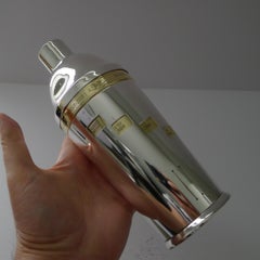 Vintage Art Deco Italian Recipe / Menu Cocktail Shaker c.1940