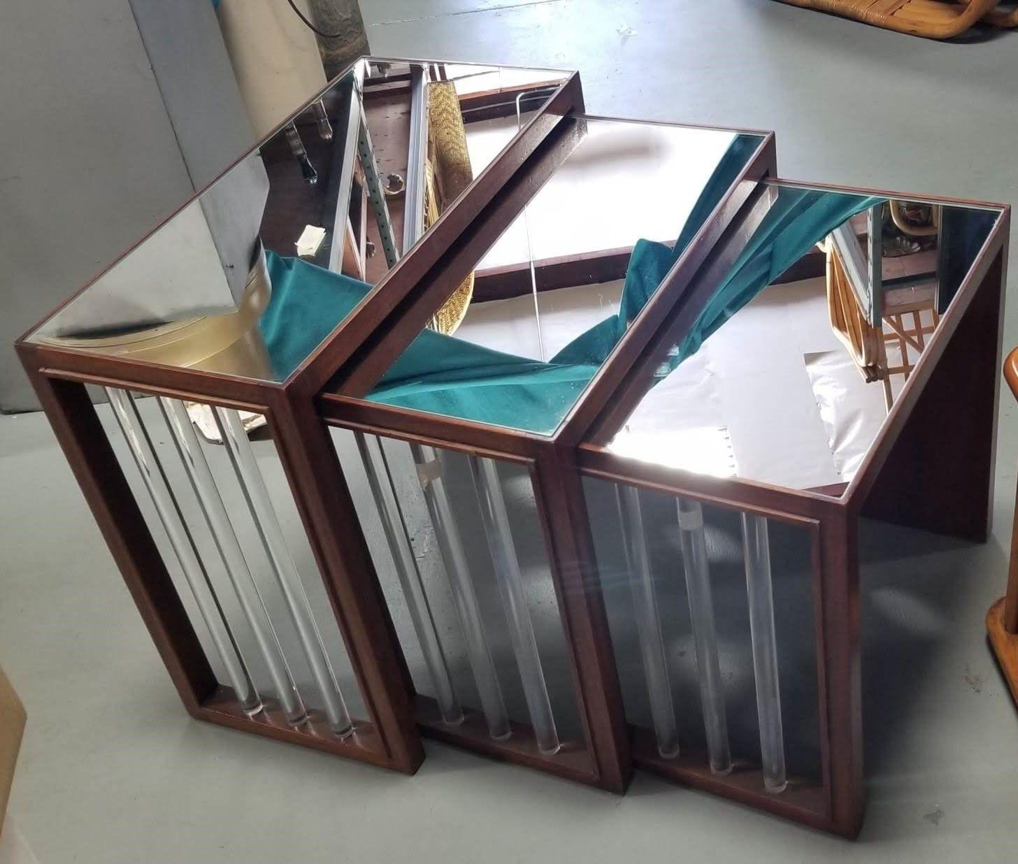 Vintage Art Deco James Mont style Nesting Tables 5