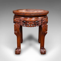 Vintage Art Deco Lamp Stand, Oriental, Occasional, Wine, Side Table, Circa 1940