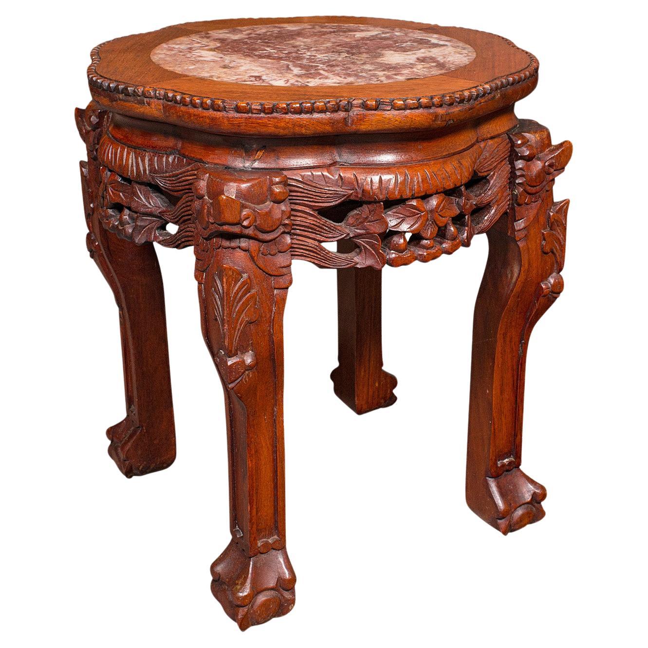 Vintage Art Deco Lamp Stand, Oriental, Occasional, Wine, Side Table, Circa 1940 en vente