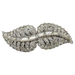 Vintage Art Deco Leaf Double Dress Clip 1940s