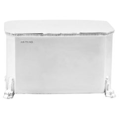 Vintage Art Deco Ling Silver Biscuit Box