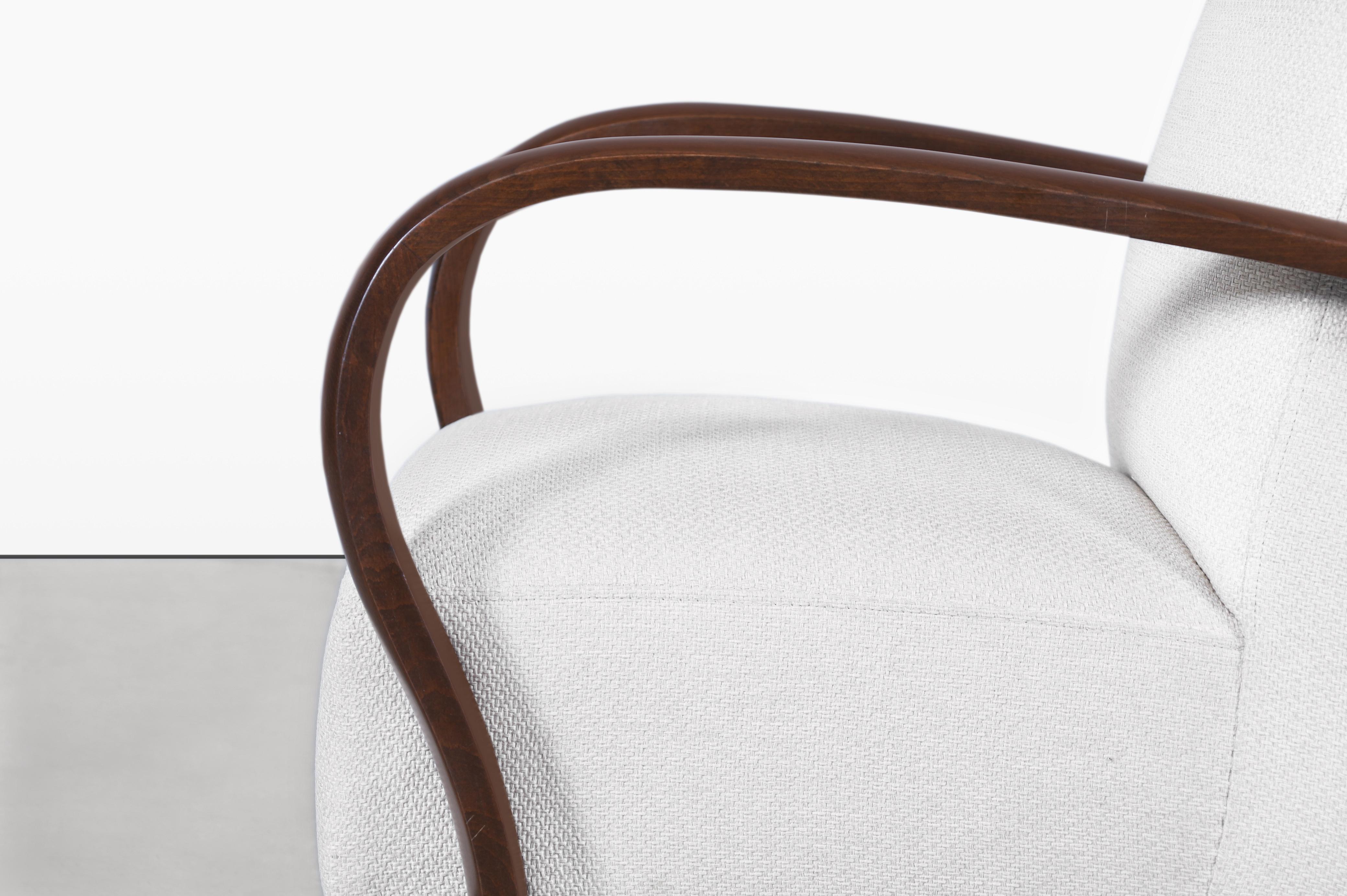 Vintage Art Deco Lounge Chairs, die Jindrich Halabala zugeschrieben werden im Angebot 3