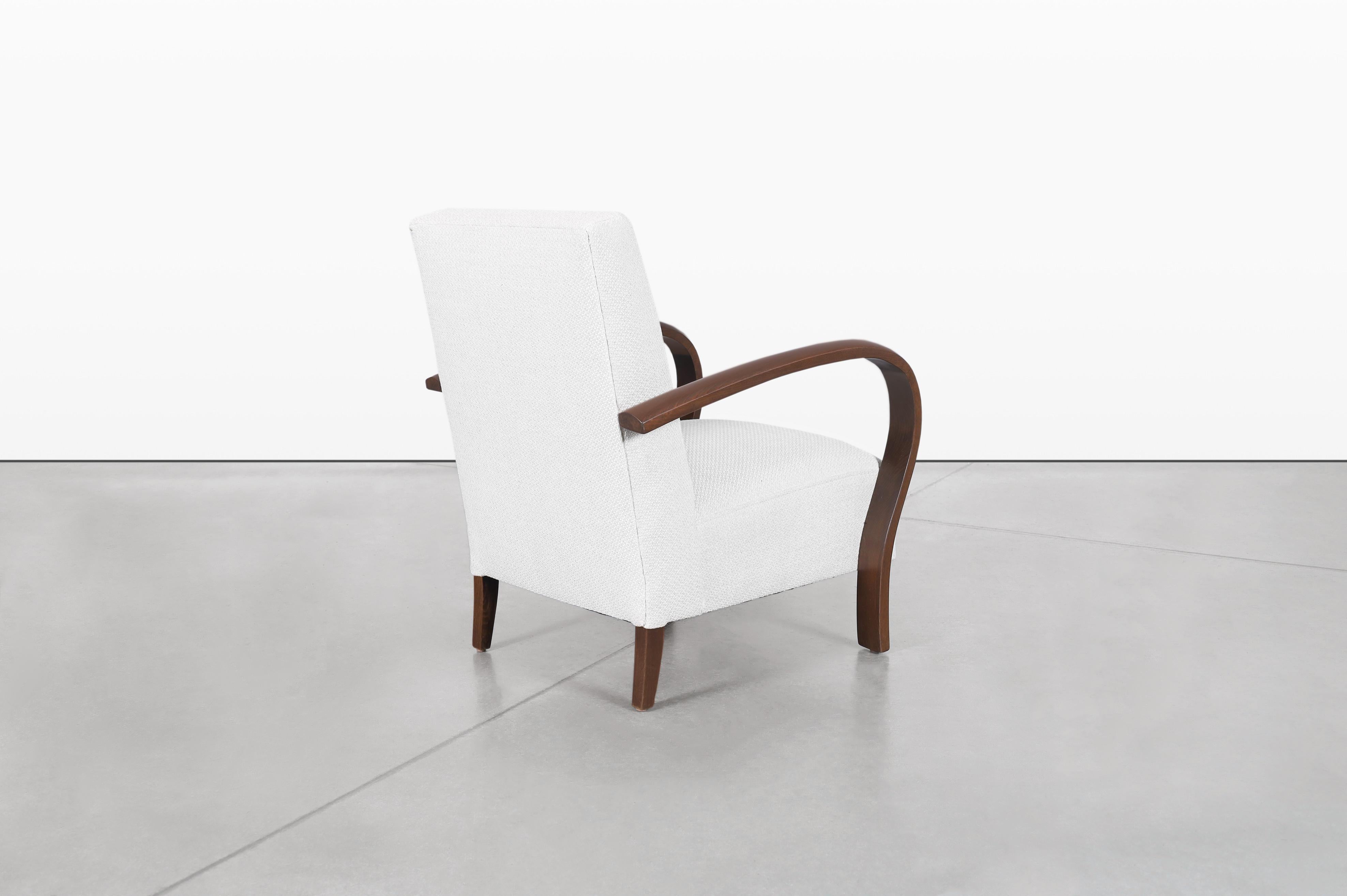 Vintage Art Deco Lounge Chairs, die Jindrich Halabala zugeschrieben werden im Angebot 4