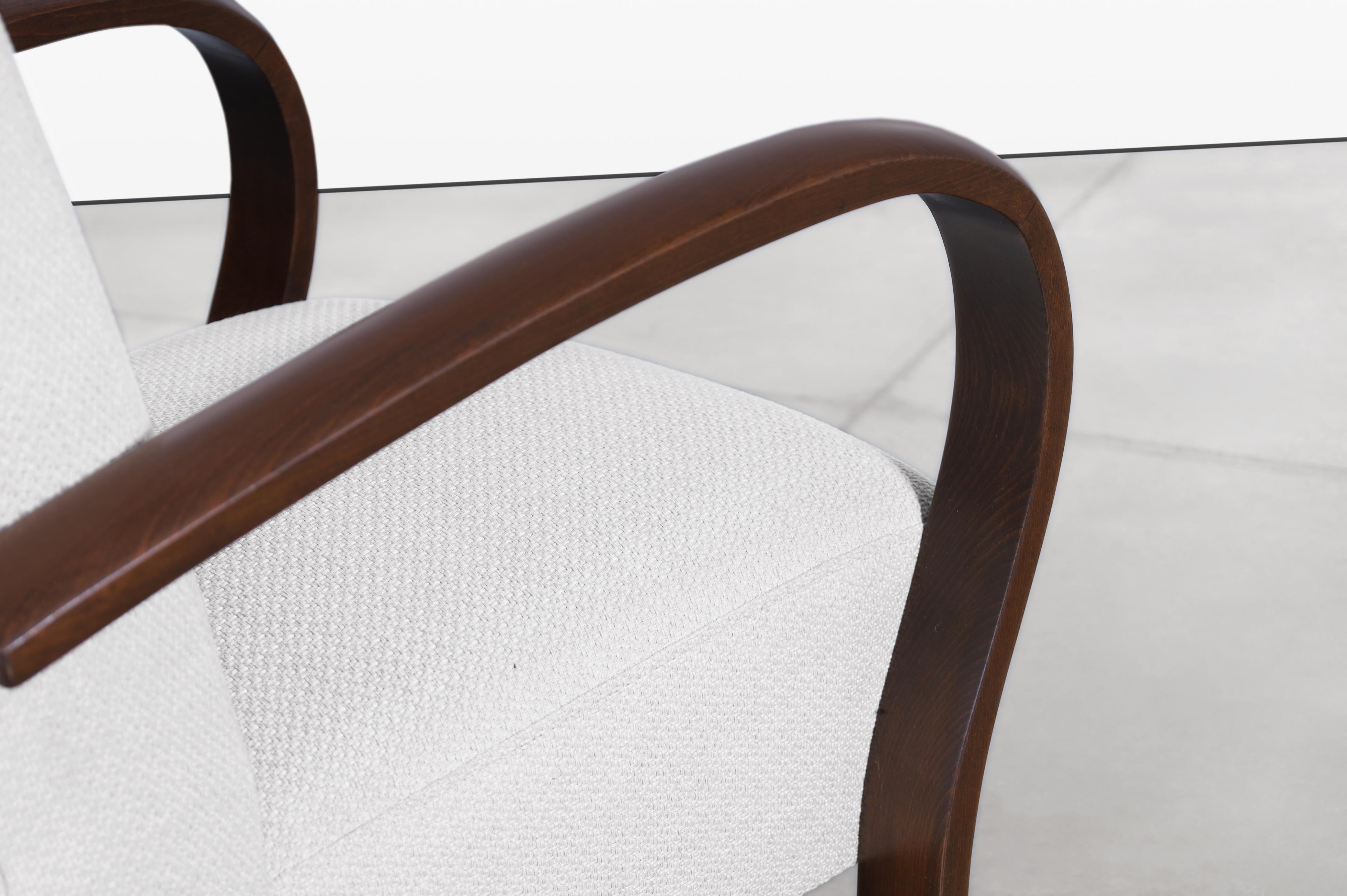 Vintage Art Deco Lounge Chairs, die Jindrich Halabala zugeschrieben werden im Angebot 5