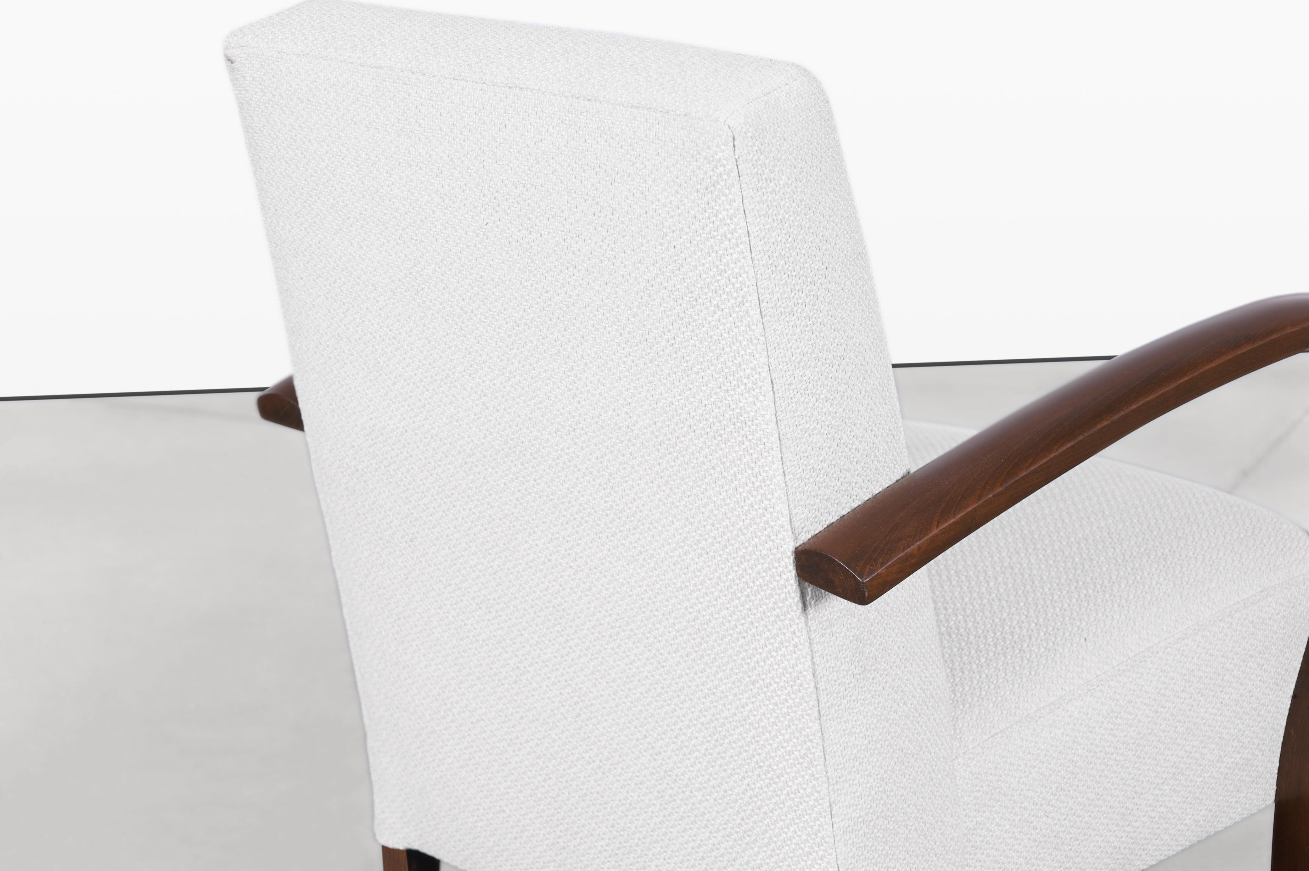 Vintage Art Deco Lounge Chairs, die Jindrich Halabala zugeschrieben werden im Angebot 6