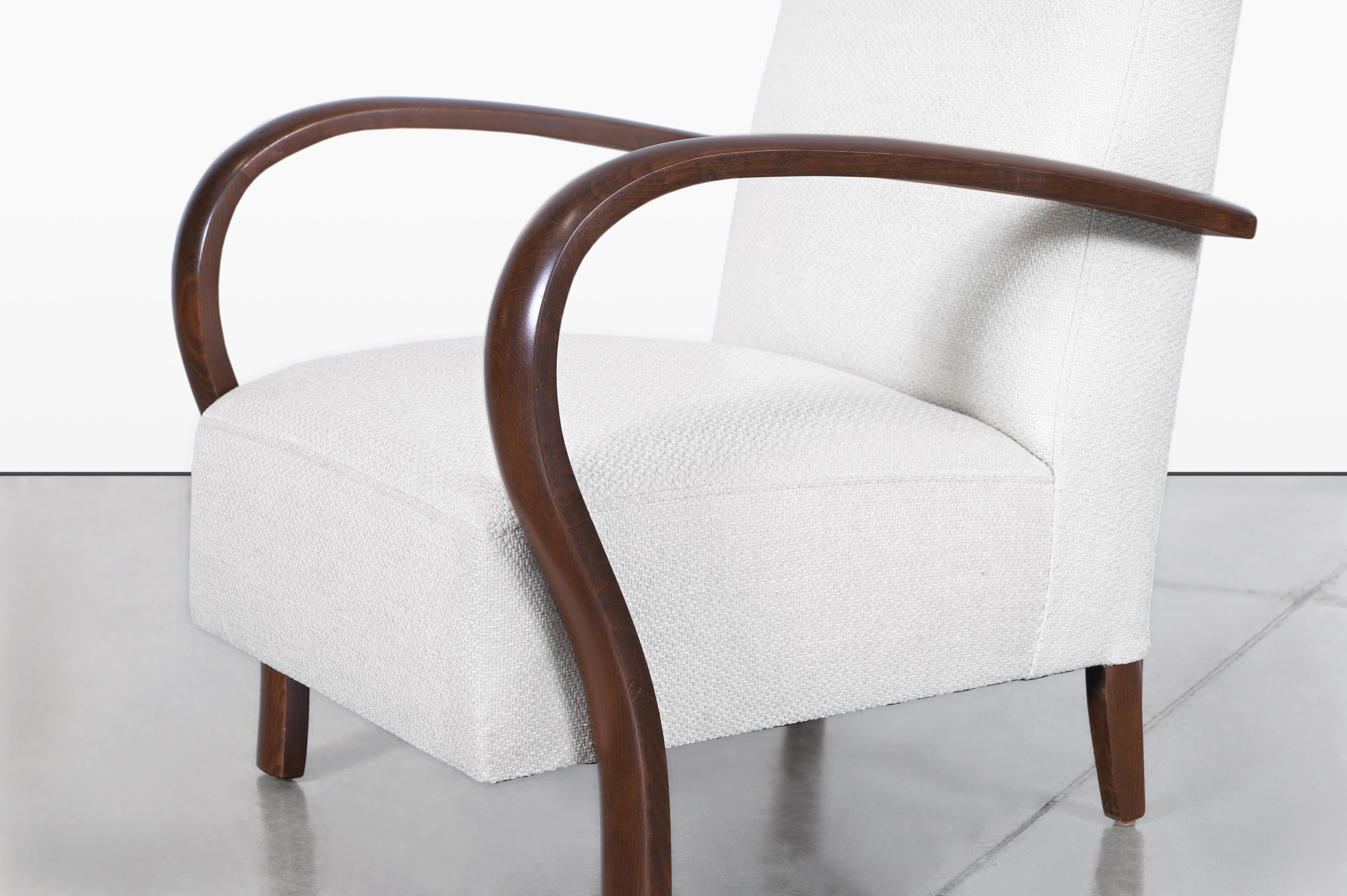 Vintage Art Deco Lounge Chairs, die Jindrich Halabala zugeschrieben werden im Angebot 1