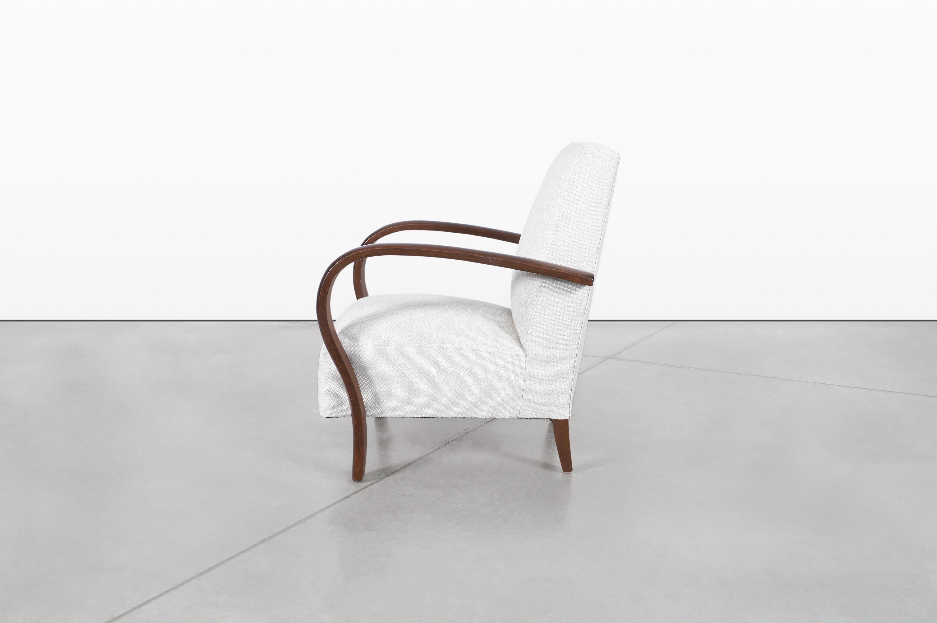 Vintage Art Deco Lounge Chairs, die Jindrich Halabala zugeschrieben werden im Angebot 2