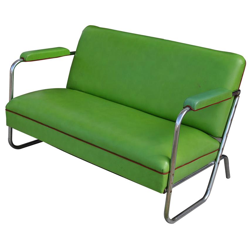 Vintage Art Deco Loveseat by KEM Weber