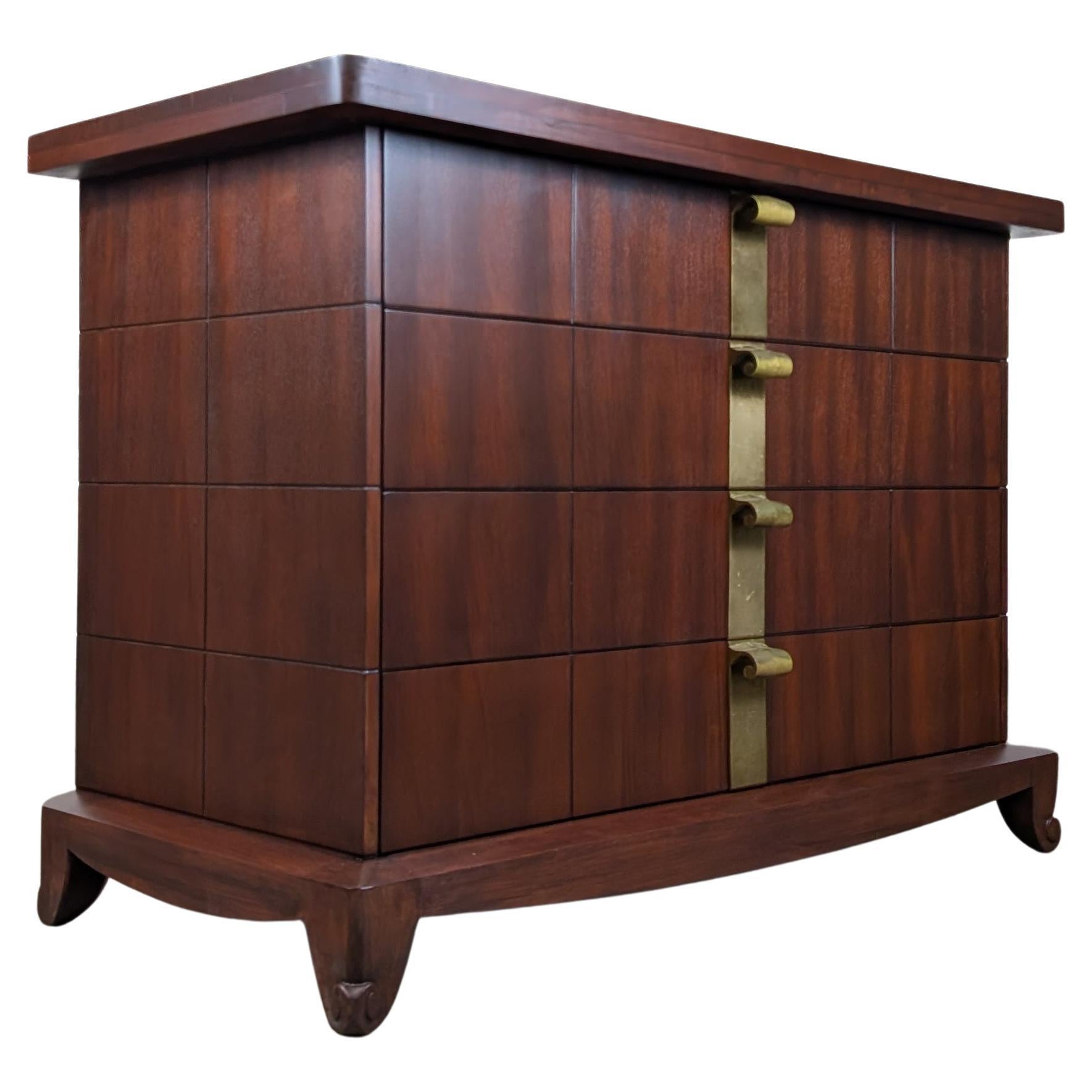 Vintage Art Deco Lowboy Chest of Drawers by Widdicomb, c1930s, Refinished