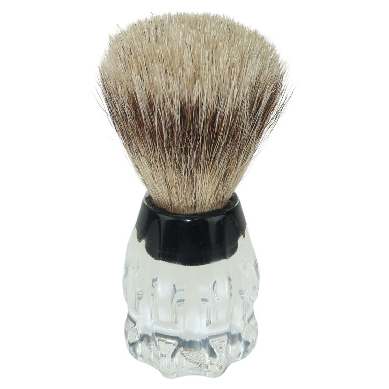 Vintage Art Deco Lucite Handled Shaving Brush For Sale at 1stDibs