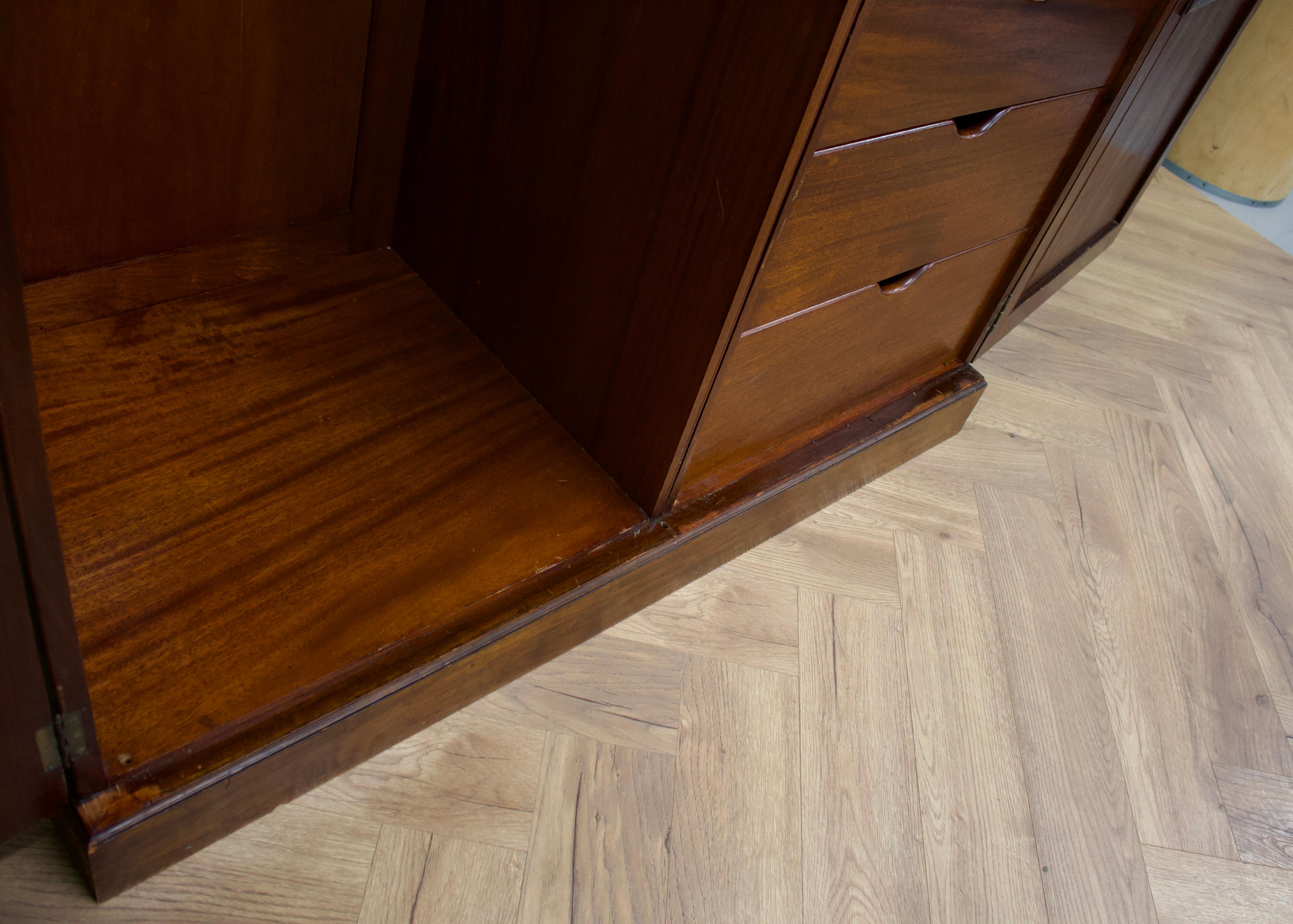 Vintage Art Deco Mahogany Fitted Wardrobe from Heals & Son, 1930s 4