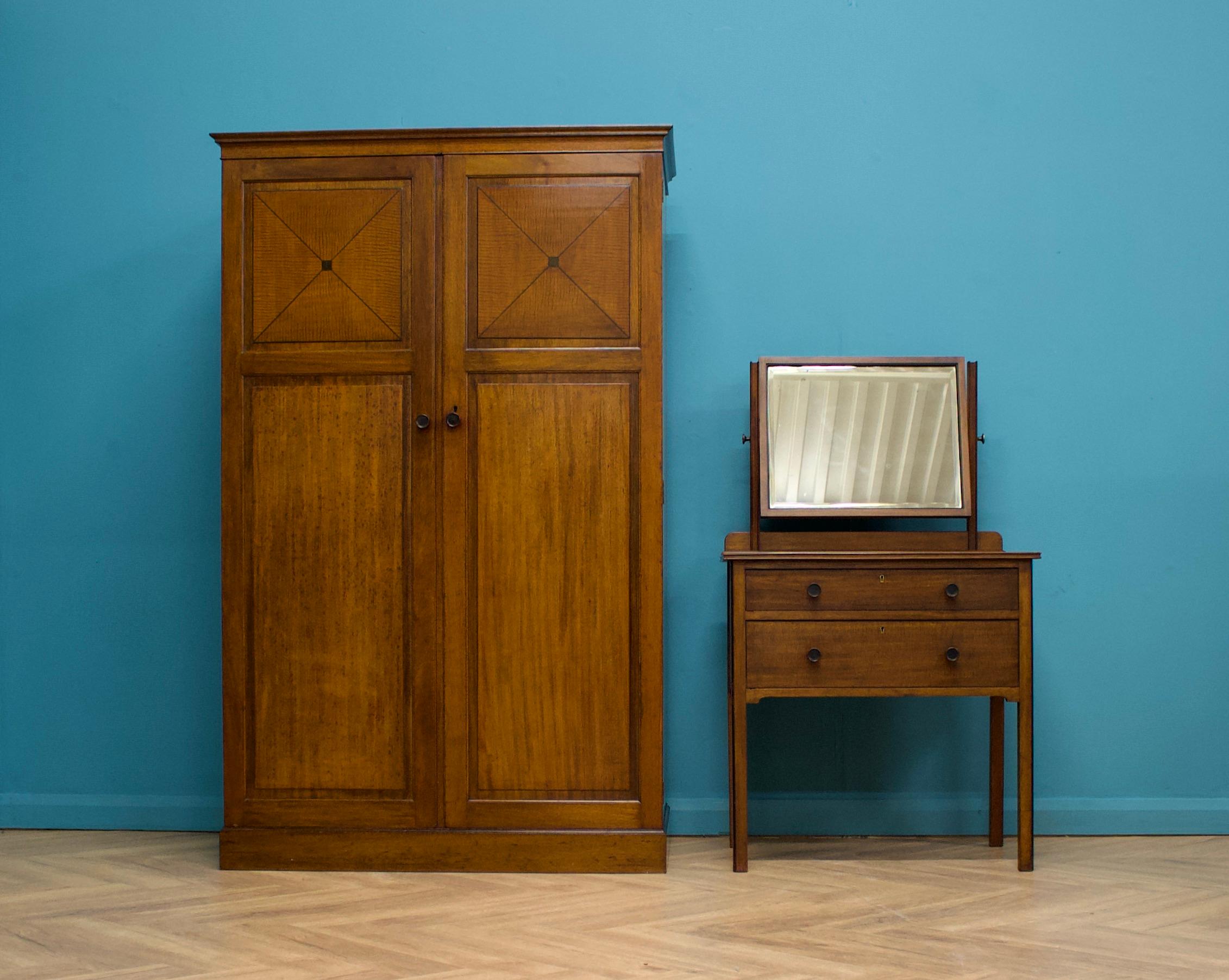 Vintage Art Deco Mahogany Fitted Wardrobe from Heals & Son, 1930s 6