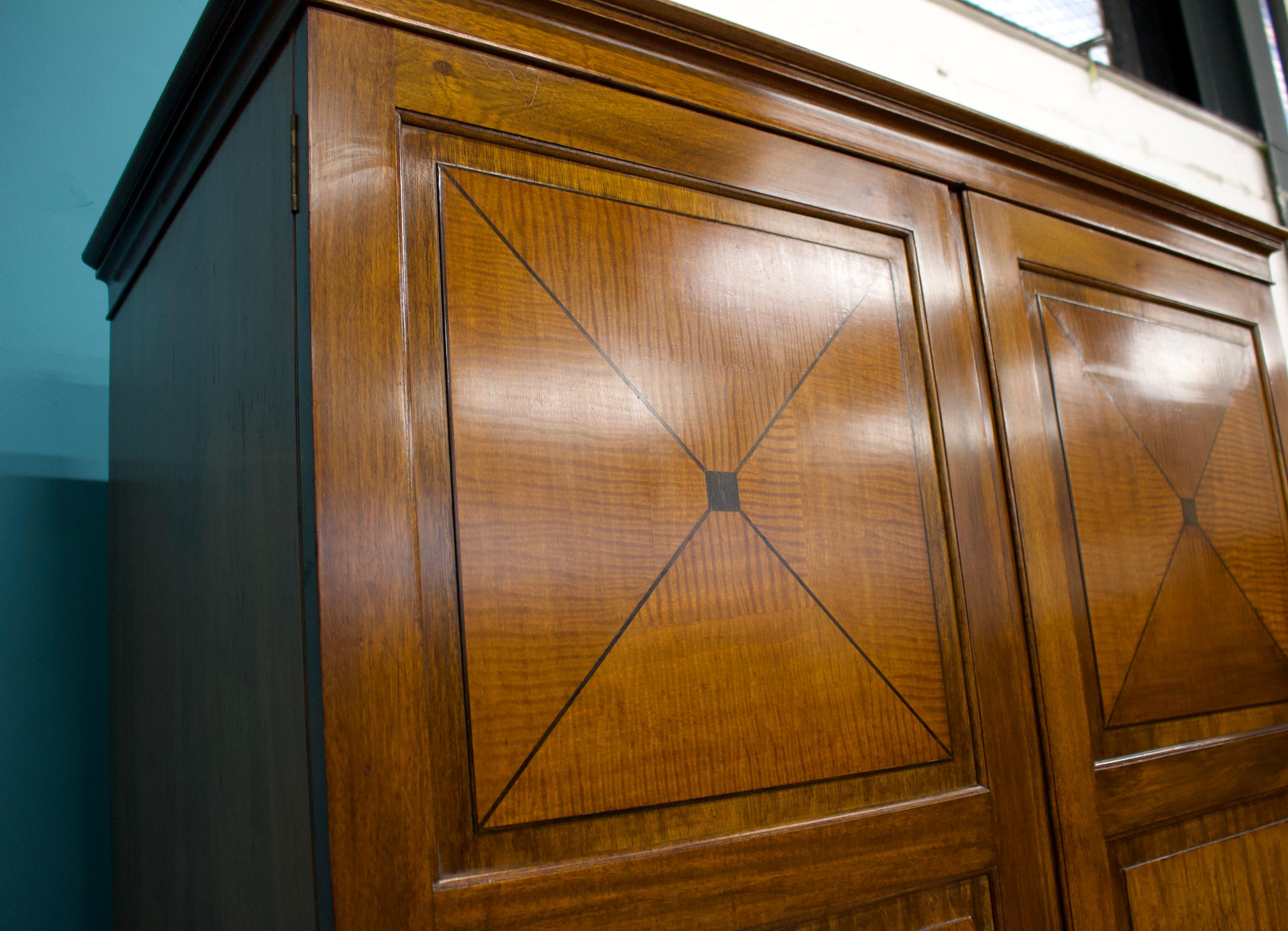 20th Century Vintage Art Deco Mahogany Fitted Wardrobe from Heals & Son, 1930s
