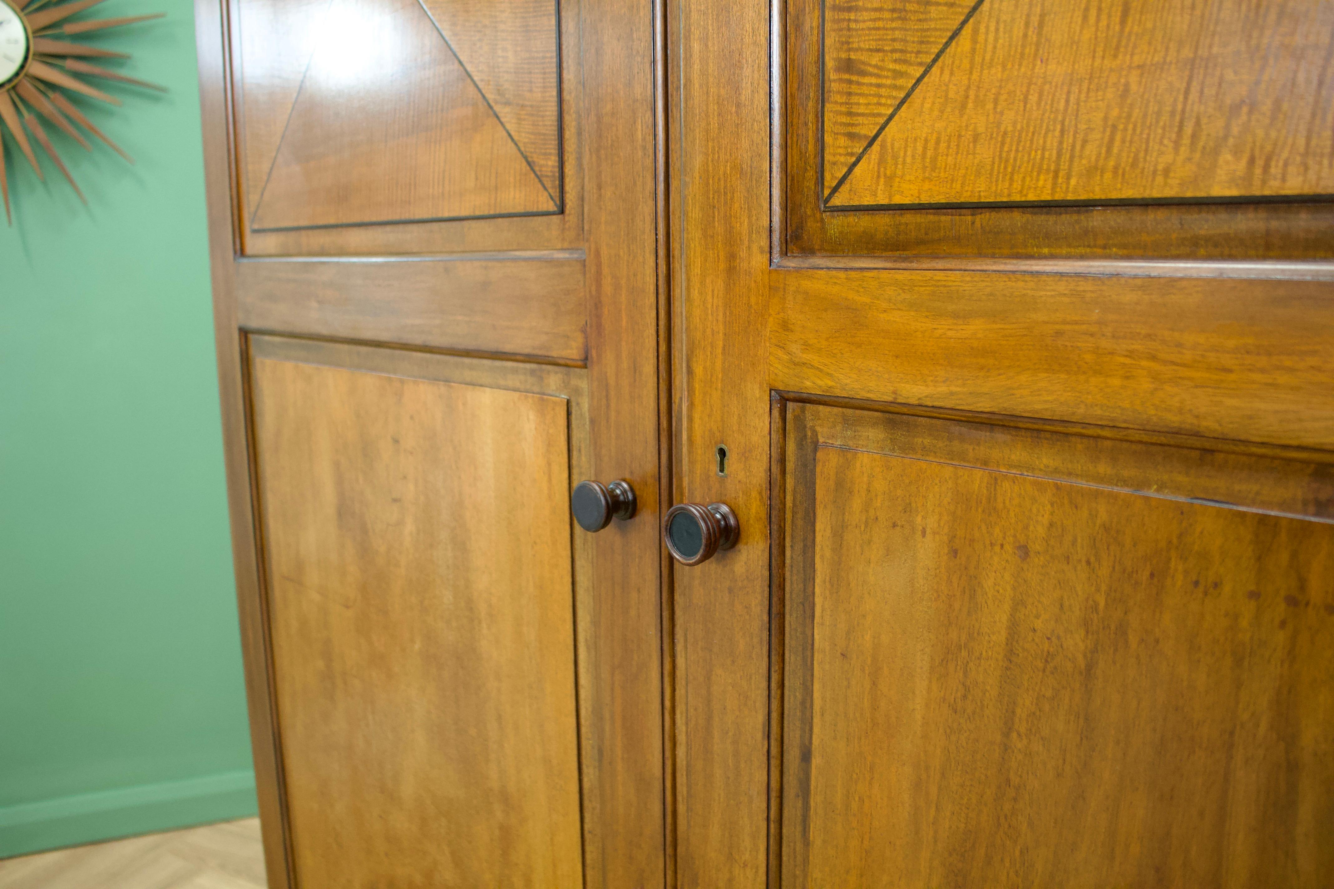 20th Century Vintage Art Deco Mahogany Fitted Wardrobe from Heals & Son, 1930s