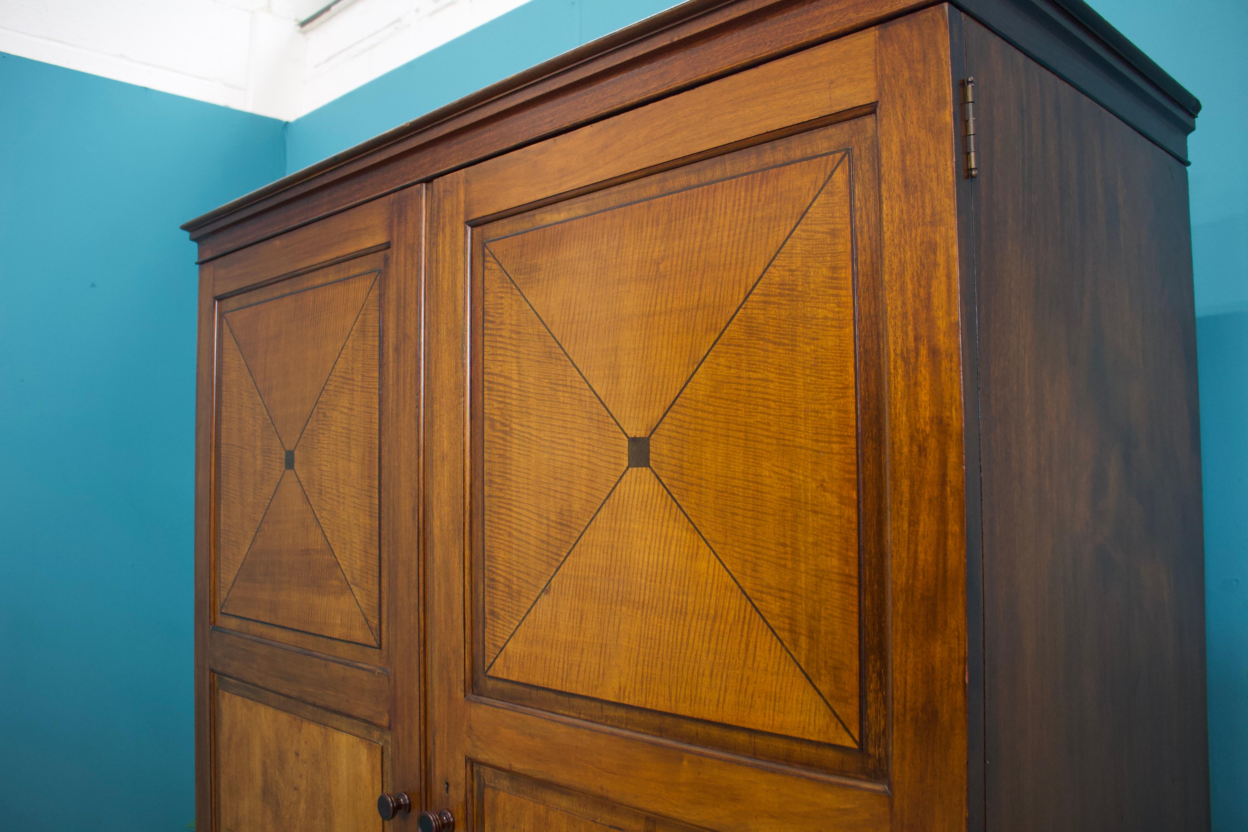 Vintage Art Deco Mahogany Fitted Wardrobe from Heals & Son, 1930s 1