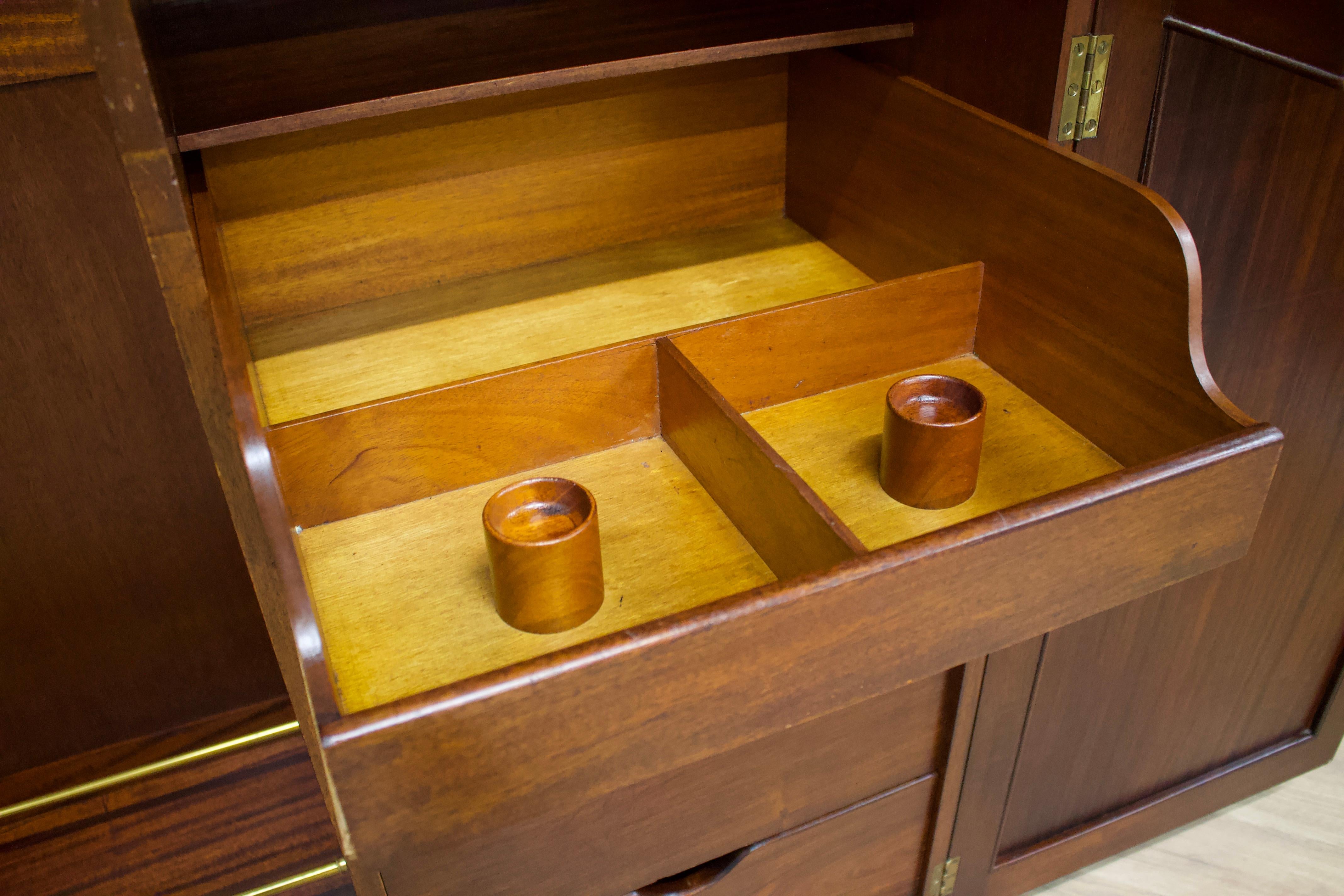 Vintage Art Deco Mahogany Fitted Wardrobe from Heals & Son, 1930s 2
