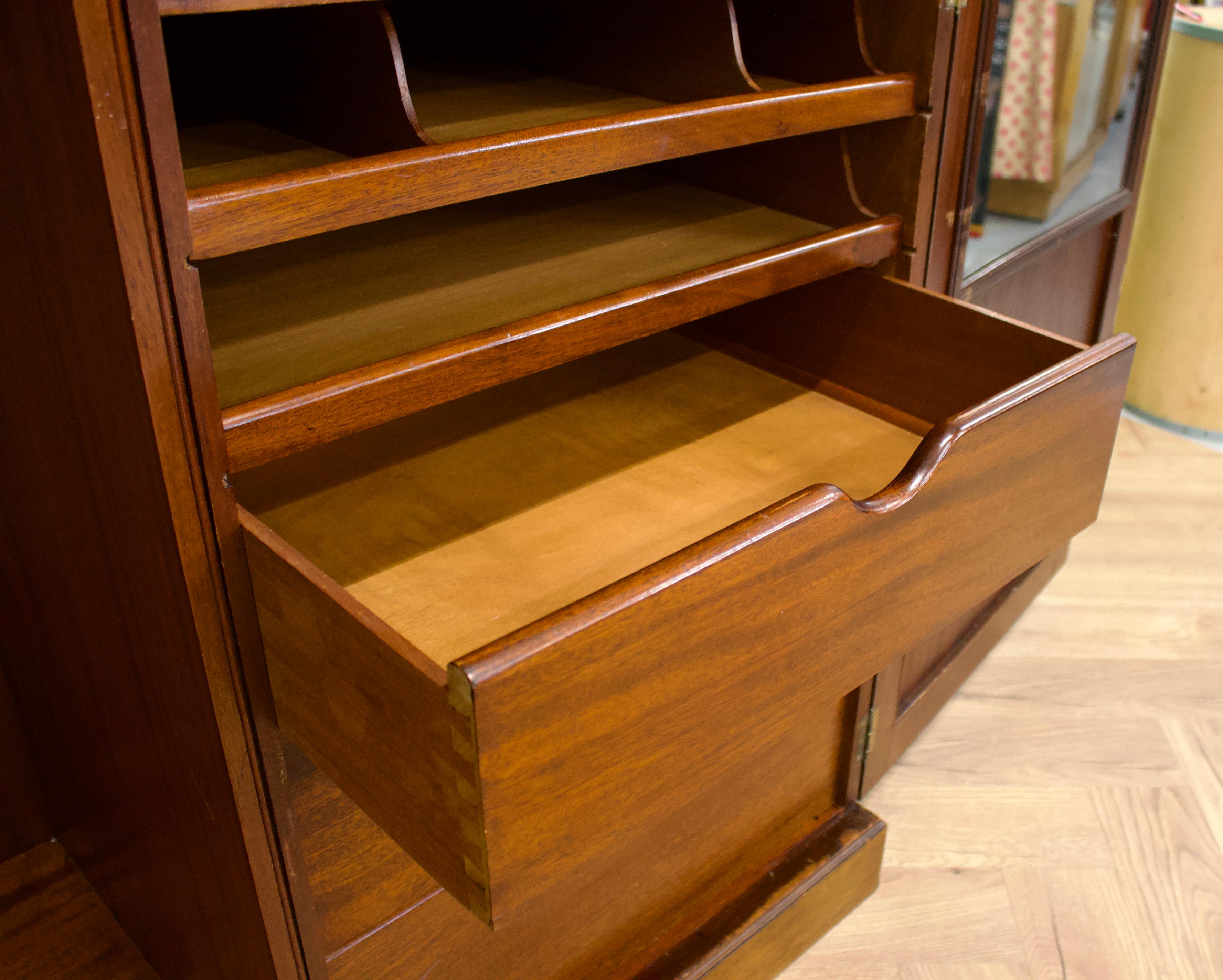 Vintage Art Deco Mahogany Fitted Wardrobe from Heals & Son, 1930s 1