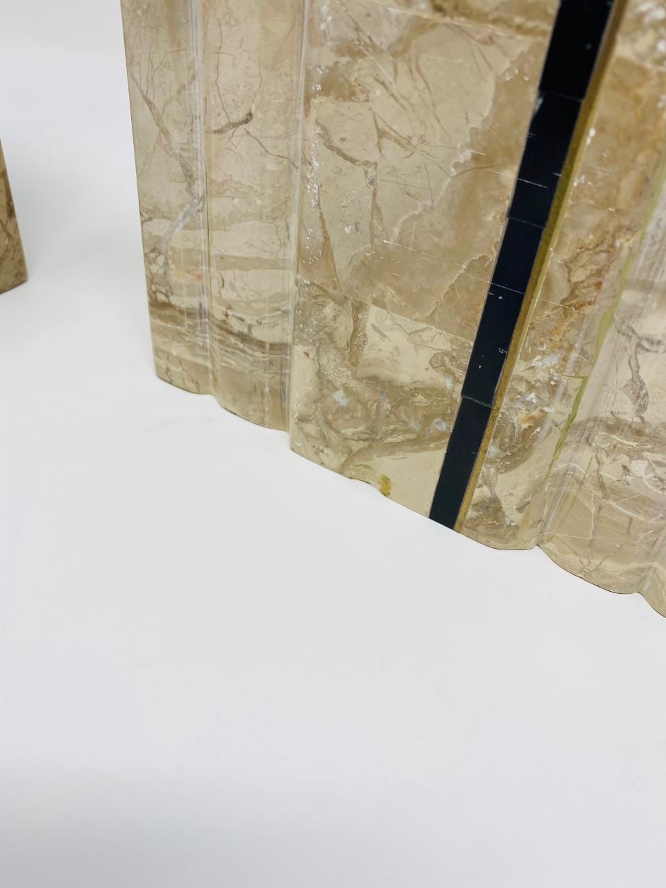 Buchstützen aus Marmor im Art déco-Stil von Renoir im Zustand „Gut“ im Angebot in San Diego, CA