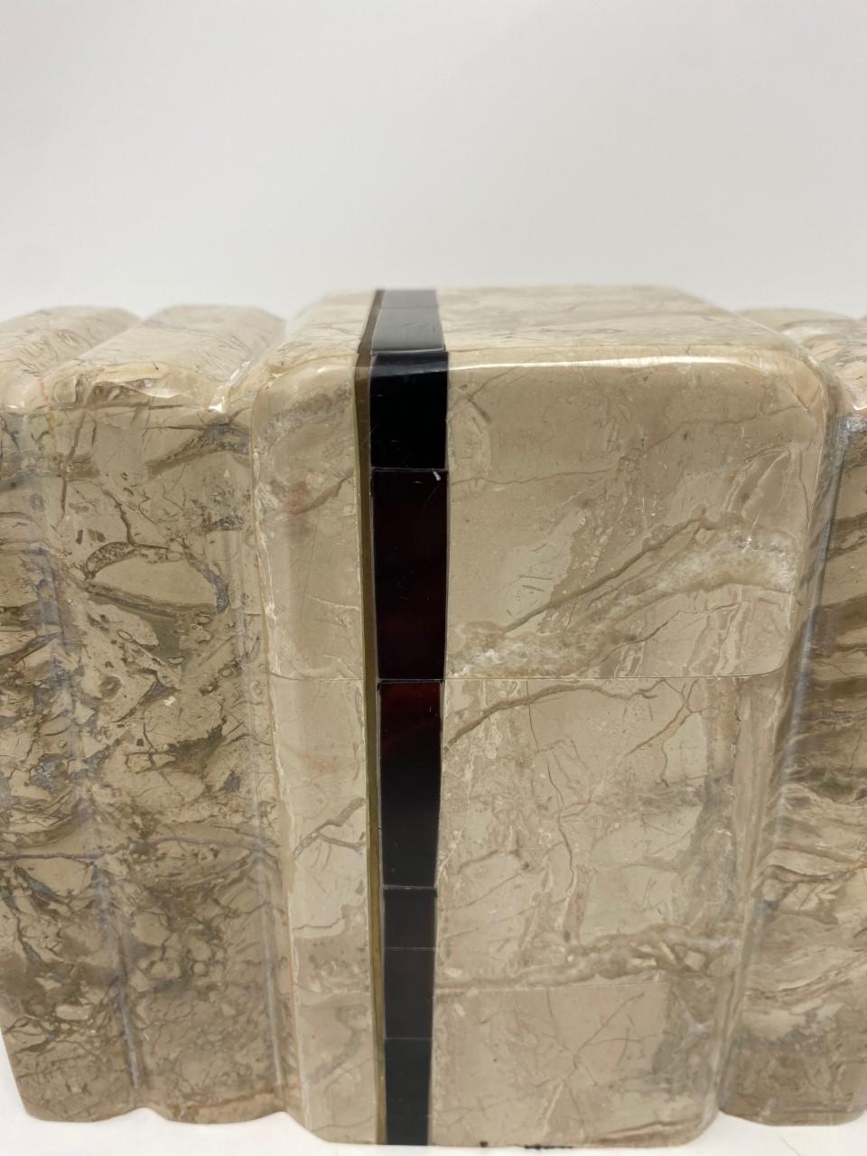 Mid-20th Century Vintage Art Deco Marble Bookends by Renoir For Sale