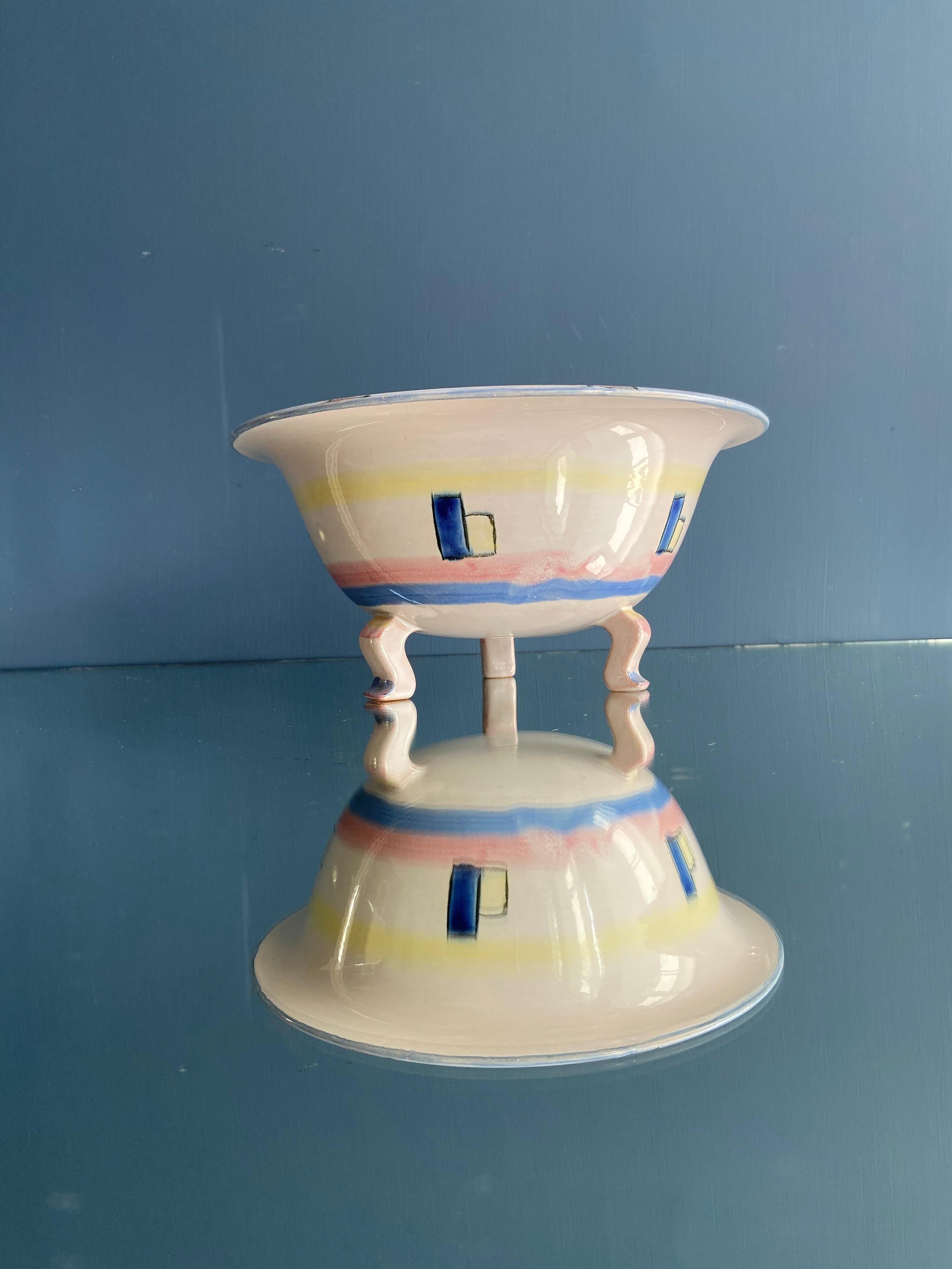 Vintage Art Deco Margarete Heymann-Loebenstein Ceramic Bowl, Germany, 1930's 1