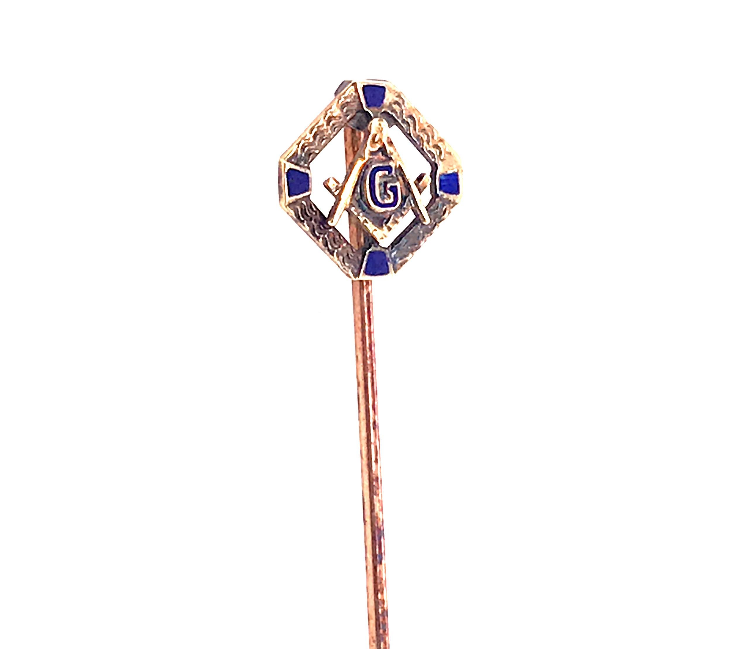 Vintage Antique Masonic Art Deco 14K Yellow Gold Stick Pin/Brooch


Masonic Emblem

Hand Painted Enamel

Solid 14K Yellow Gold With 10K Gold Top

Circa 1910's-1920's

The Art Deco Era in Jewelry Design 

Genuine Antique; Not a