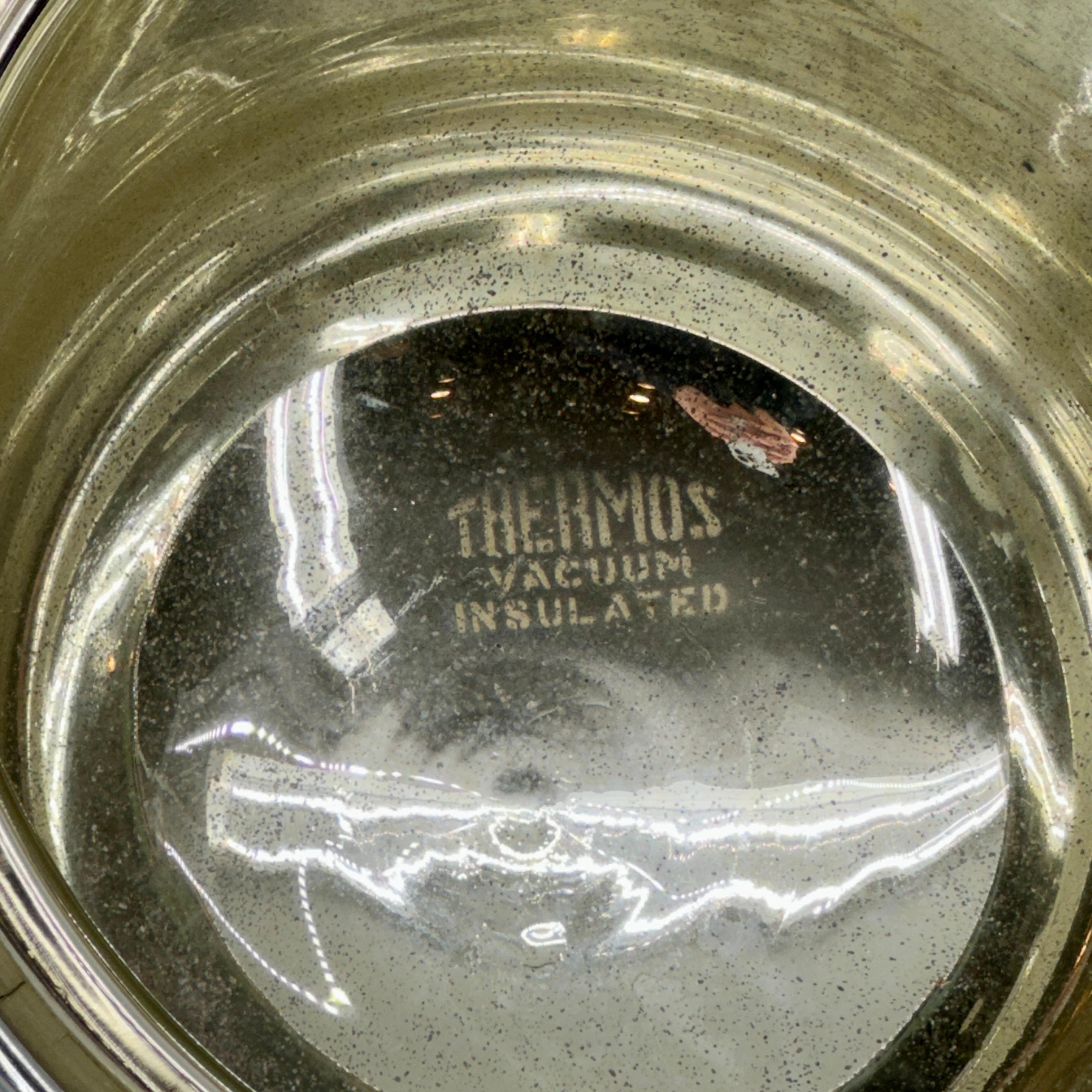 Seau à glace Art déco vintage en verre thermos mercuré modèle 1939  en vente 10