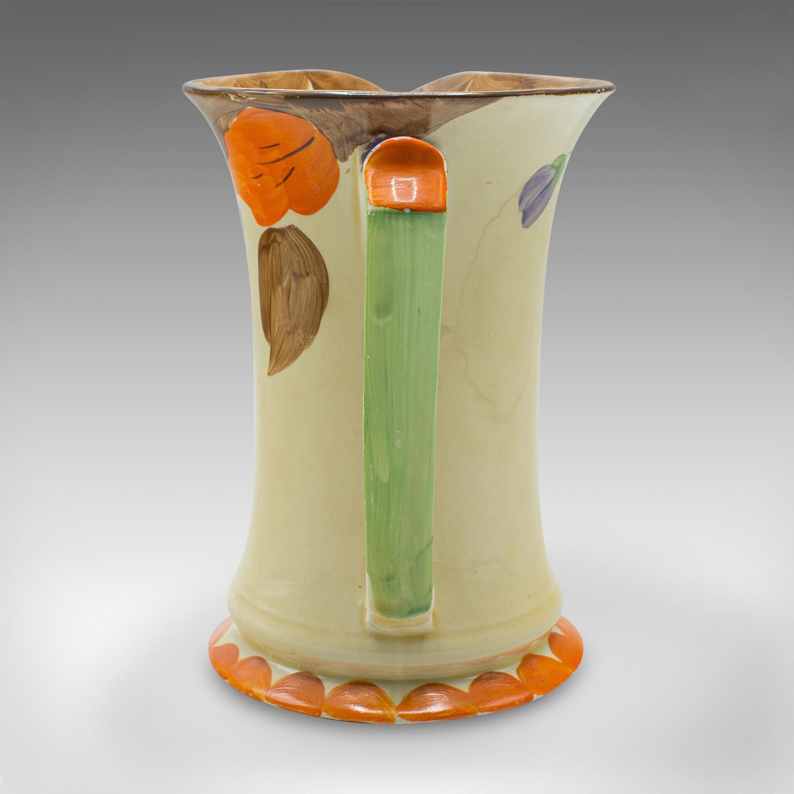 Vintage- Milchkrug im Art-déco-Stil, englisch, Keramikgießer, Milchkännchen, Wedchen, Deko-Dekor, um 1930 (Art déco) im Angebot