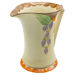 Vintage Art Deco Jarra de Leche, Inglés, Cerámica Vertedor, Creamer, Decor, Circa 1930