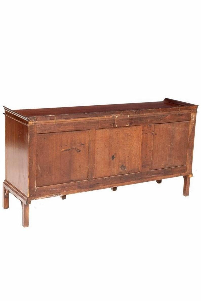 Inlay Vintage Art Deco Moderne Flame Mahogany Sideboard