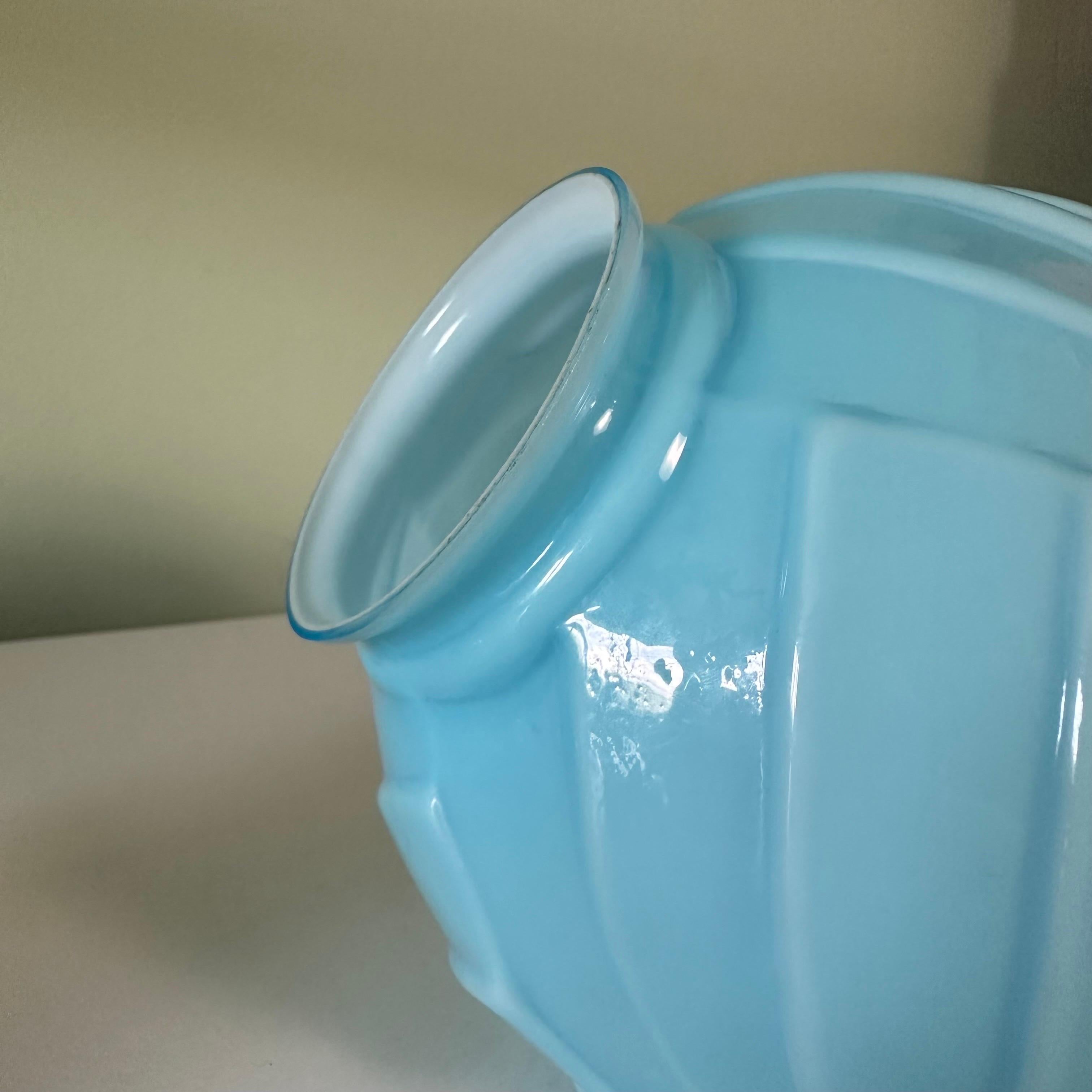 Plafonnier encastré Art Déco Moderniste Bleu Baby Blue en vente 5