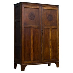 Vintage Art Deco Eiche Kompakt Kleiderschrank, 1920er Jahre