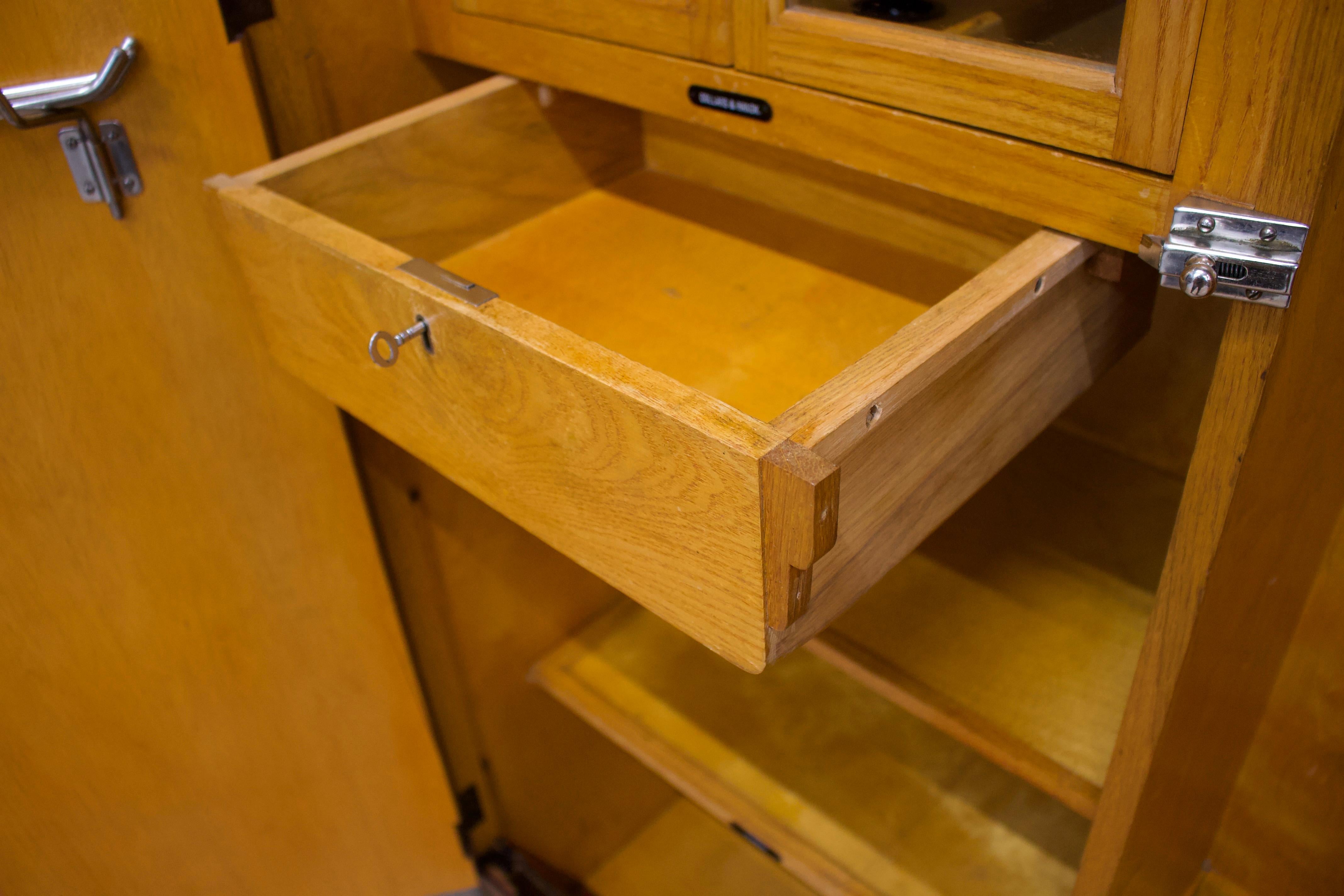 Vintage Art Deco Oak Compact Wardrobe from Compactum, 1930s im Angebot 3