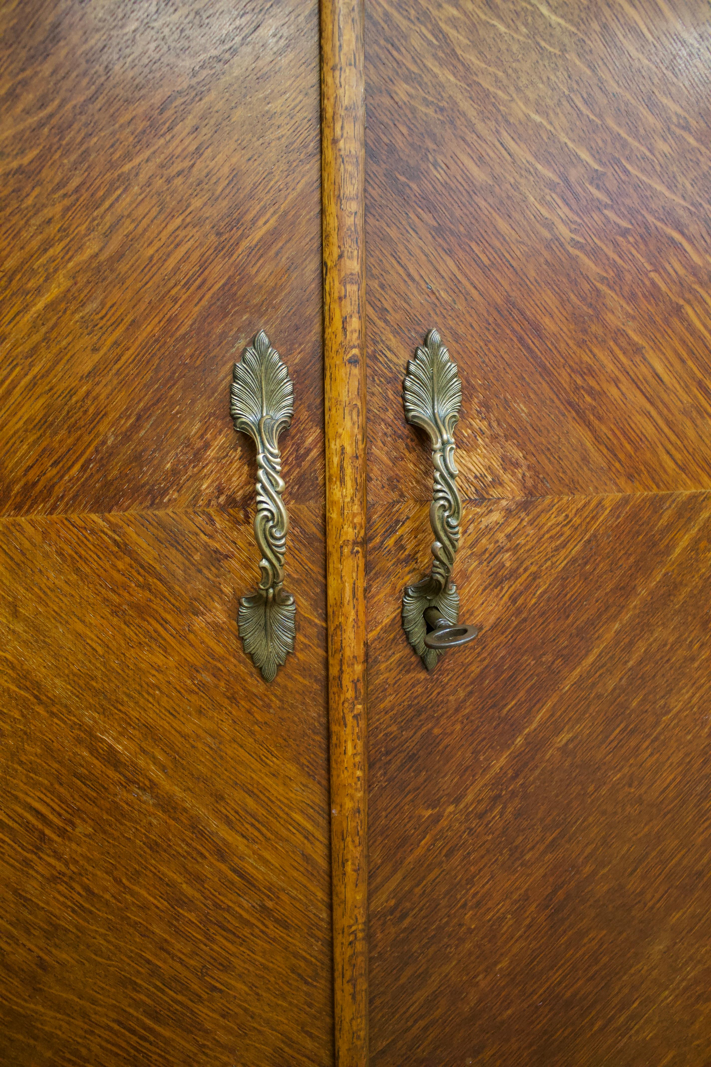 Vintage Art Deco Oak Compact Wardrobe from Compactum, 1930s im Angebot 7