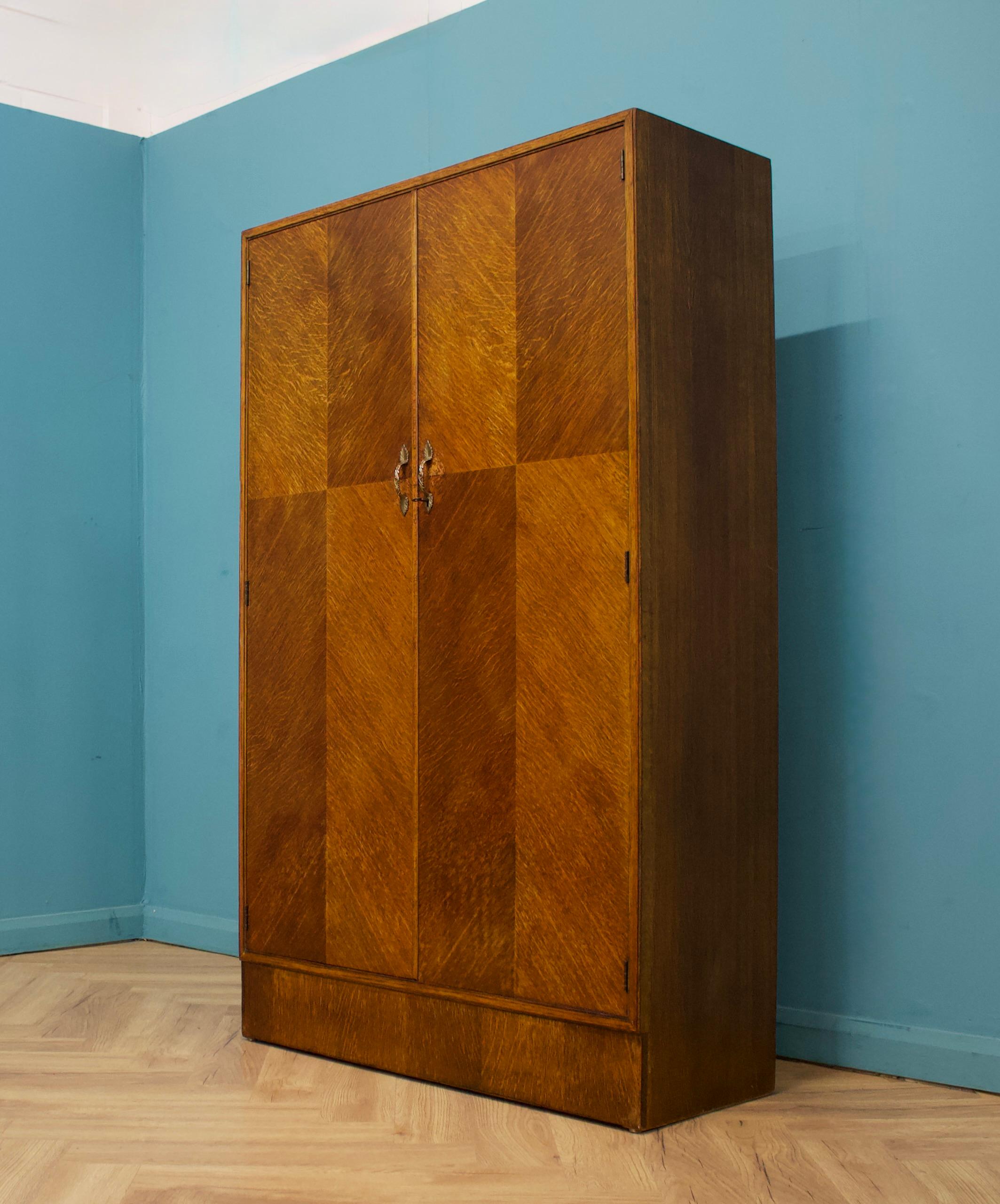 Vintage Art Deco Oak Compact Wardrobe from Compactum, 1930s (Britisch) im Angebot