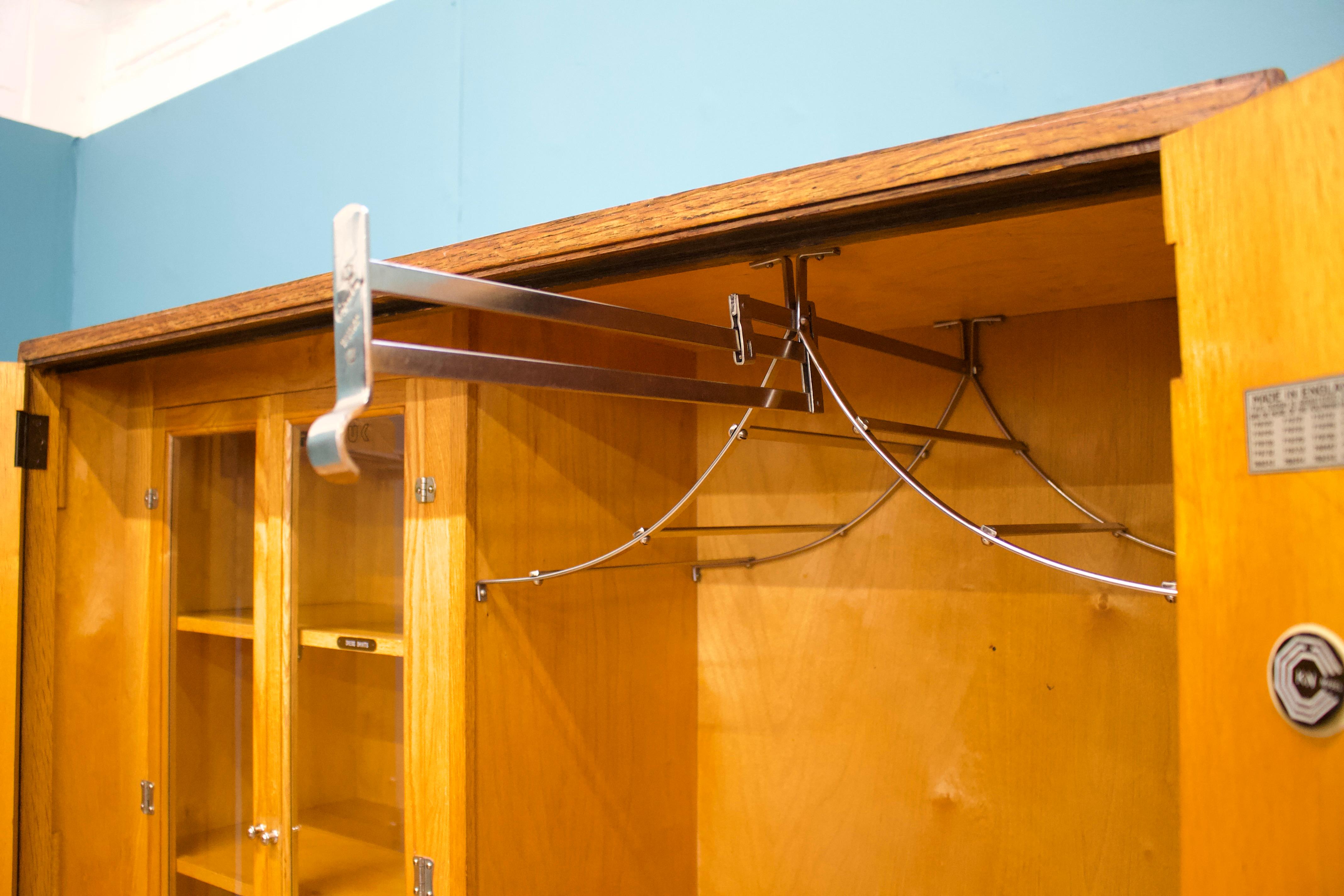 Vintage Art Deco Oak Compact Wardrobe from Compactum, 1930s im Angebot 1