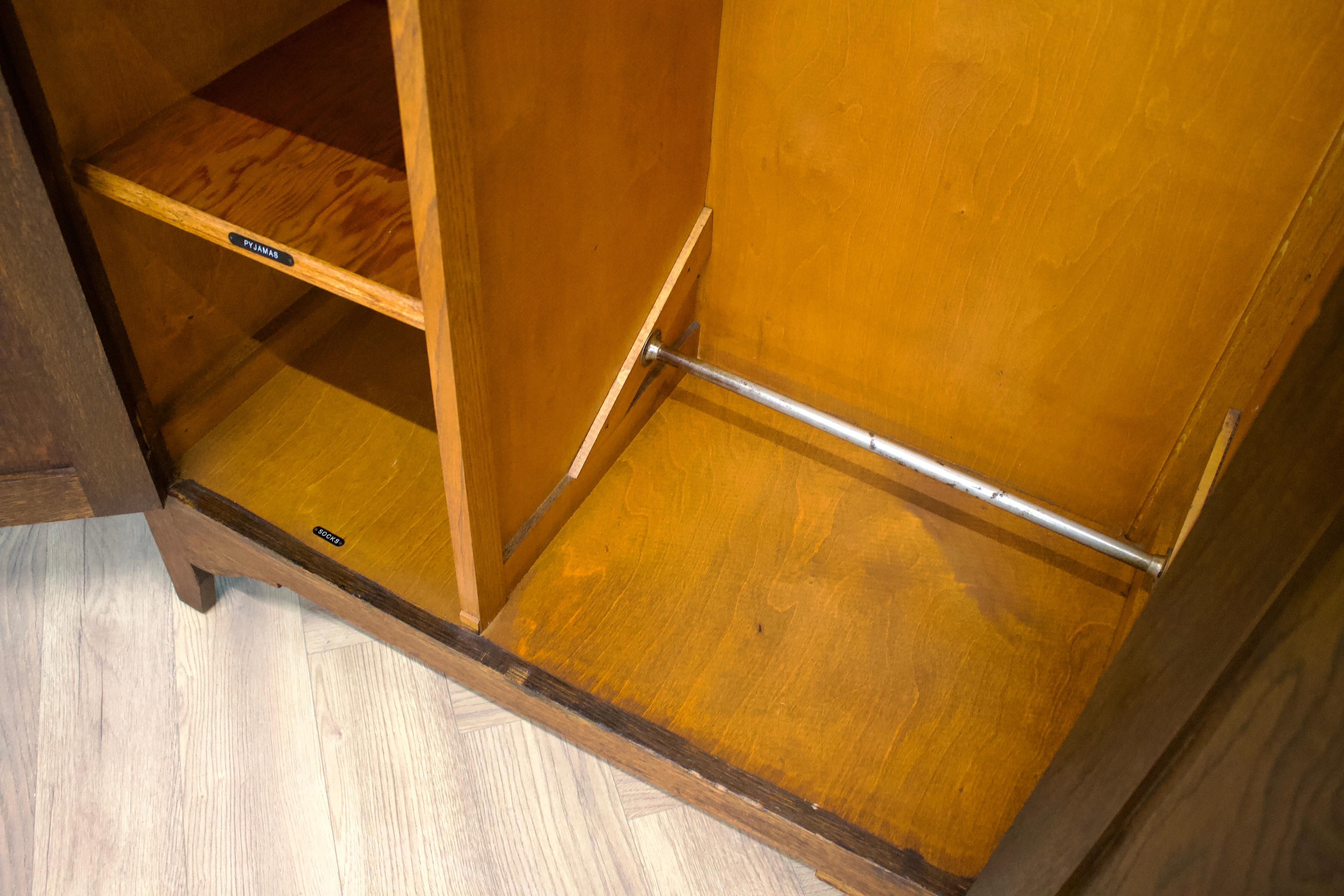 Vintage Art Deco Eiche Compactum Kleiderschrank, 1930er Jahre 3