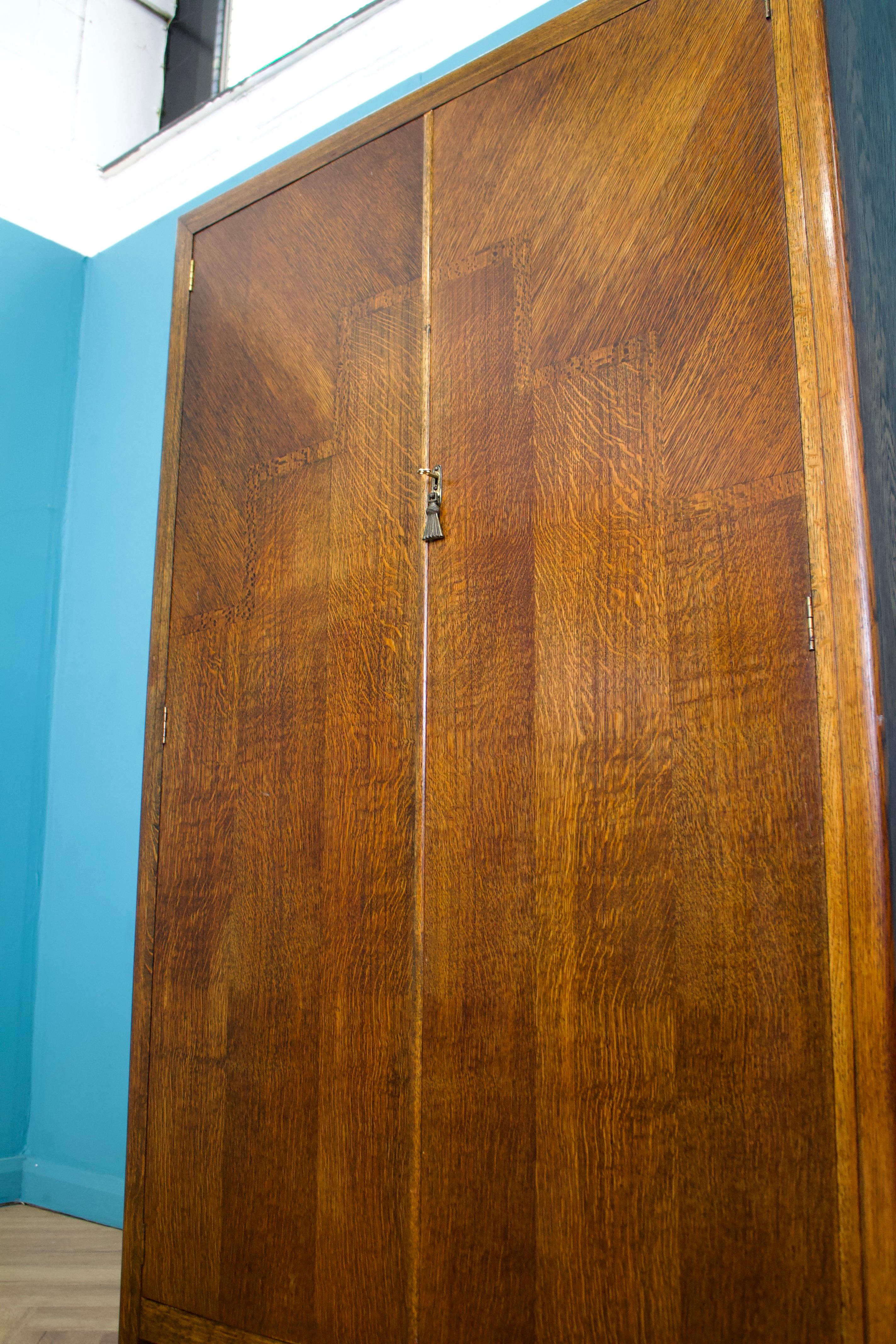 Armadio Compactum in Oak, vintage Art Deco, anni '30 in vendita 3