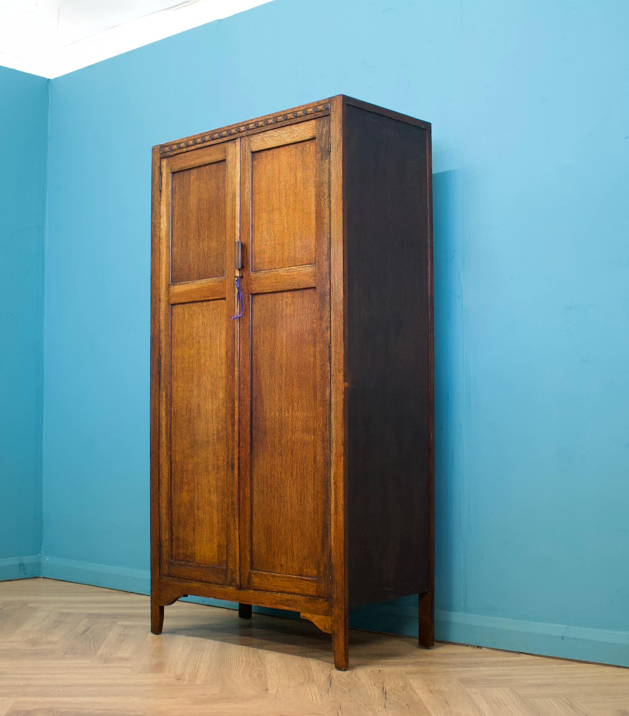 Vintage Art Deco Eiche Compactum Kleiderschrank, 1930er Jahre (Art déco)
