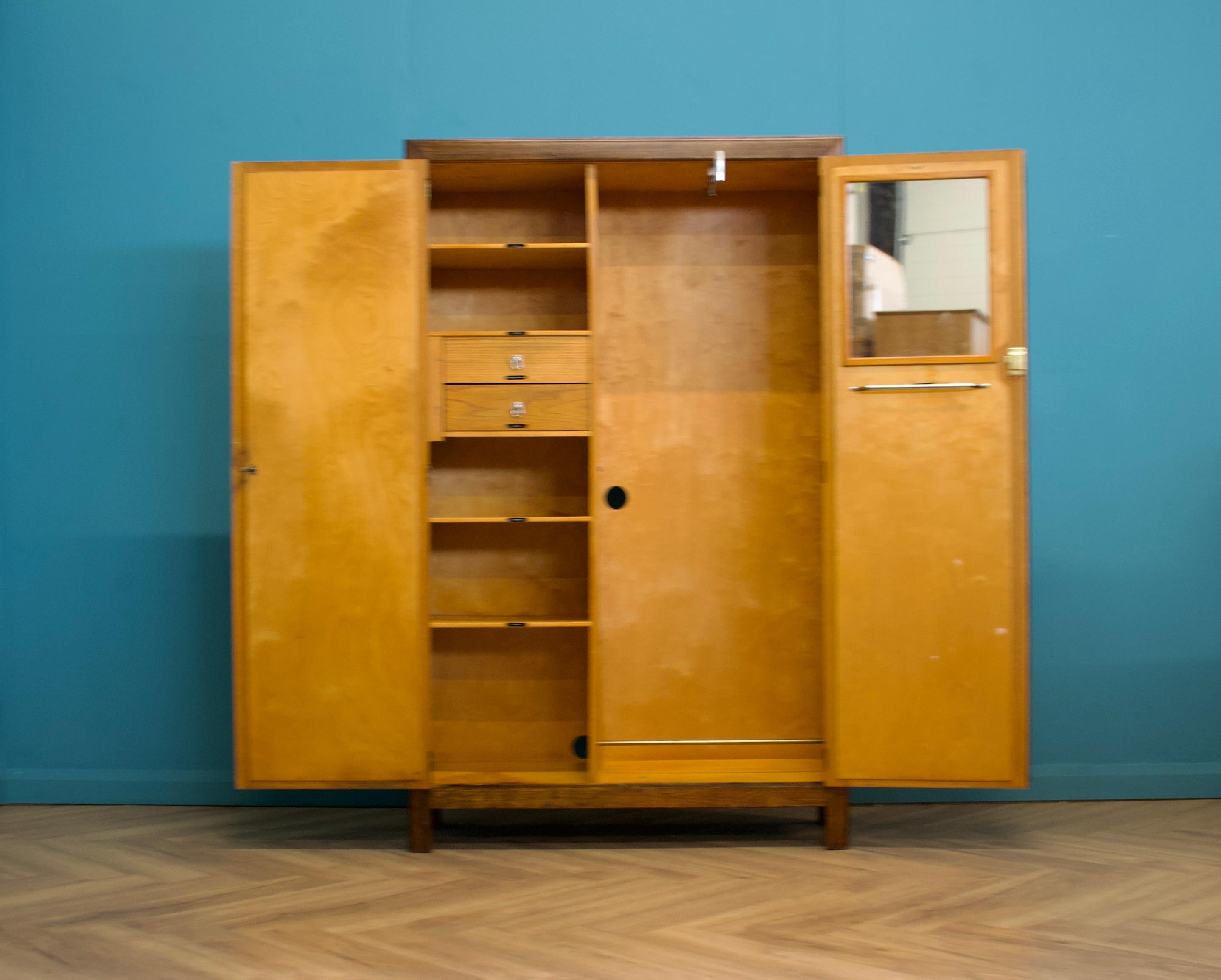 Armadio Compactum in Oak, vintage Art Deco, anni '30 In condizioni buone in vendita a South Shields, GB