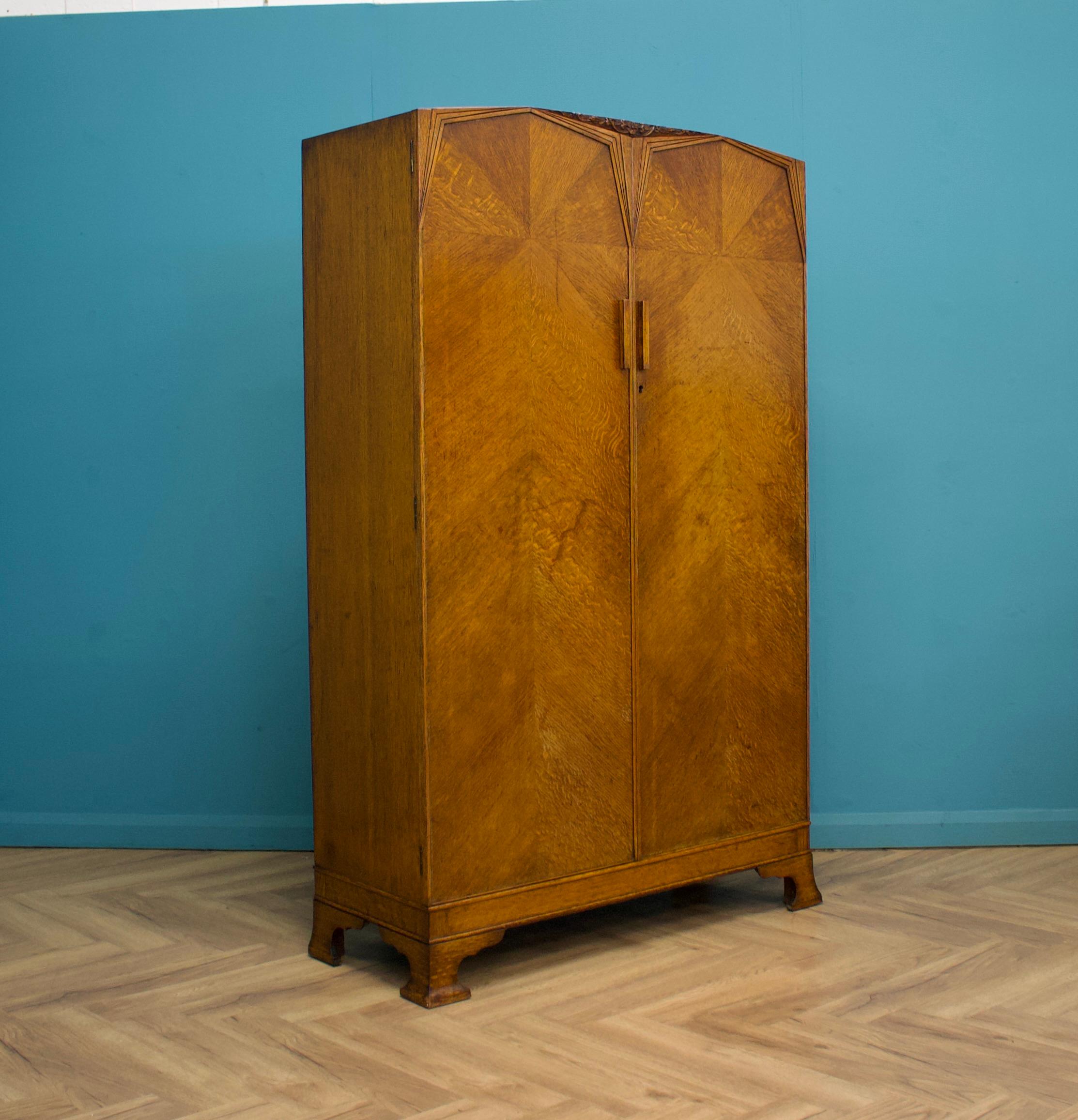 Vintage Art Deco Eiche Compactum Kleiderschrank von G-Plan (E Gomme), 1930er Jahre (Britisch)