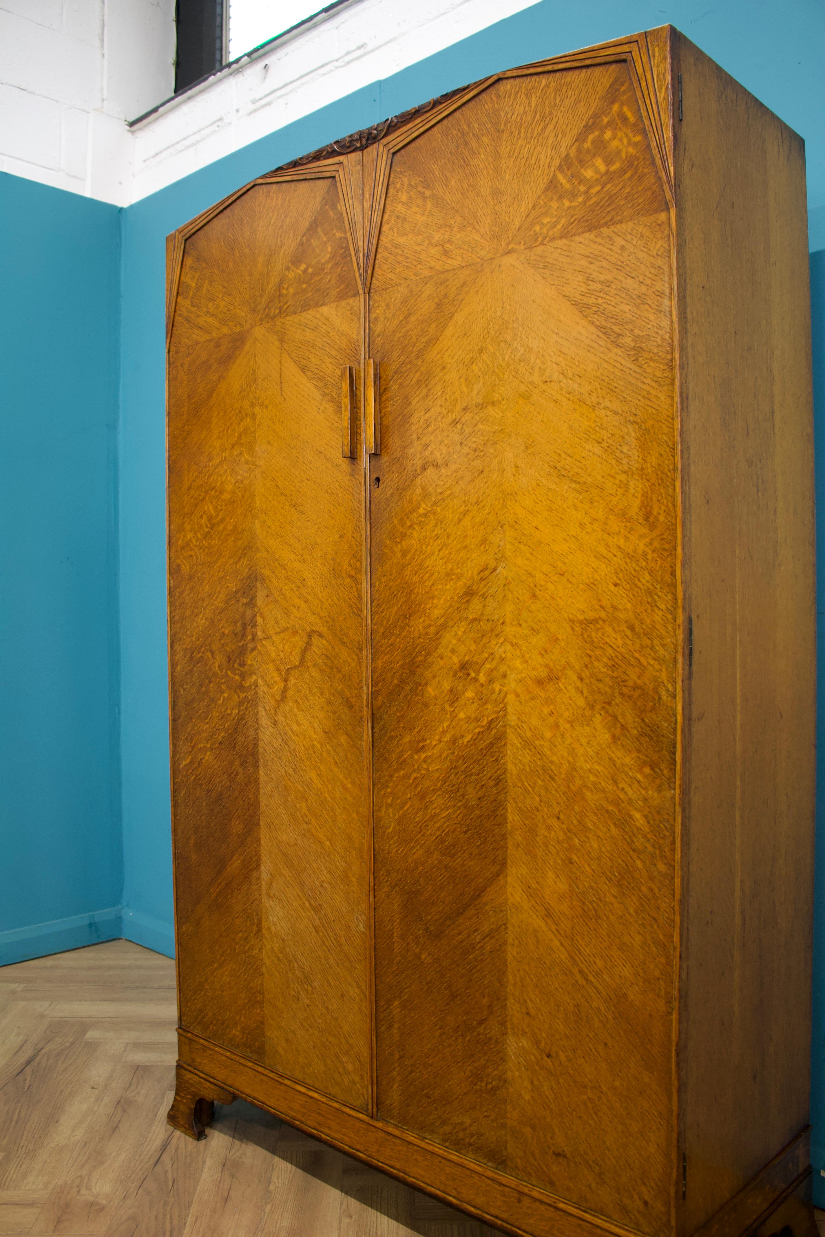 Vintage Art Deco Eiche Compactum Kleiderschrank von G-Plan (E Gomme), 1930er Jahre (Mitte des 20. Jahrhunderts)