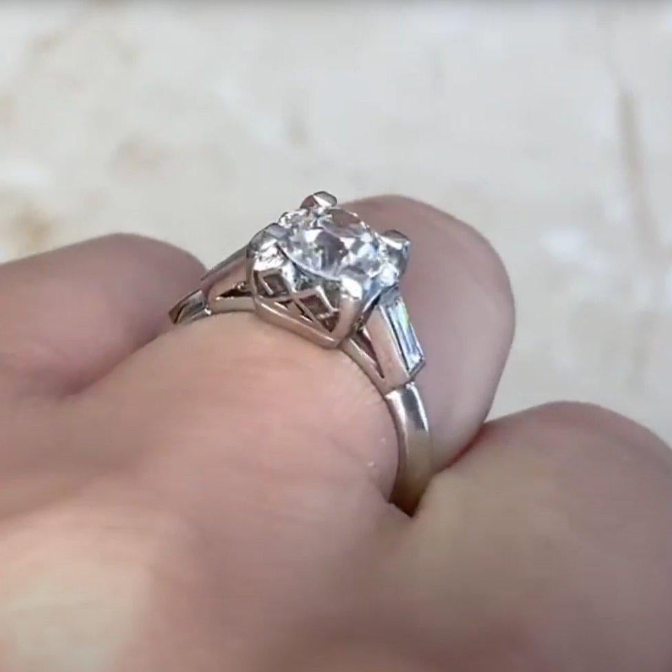 Women's Vintage Art Deco Old European Cut Engagement Ring (GIA Approx. 1.00-Carats) For Sale
