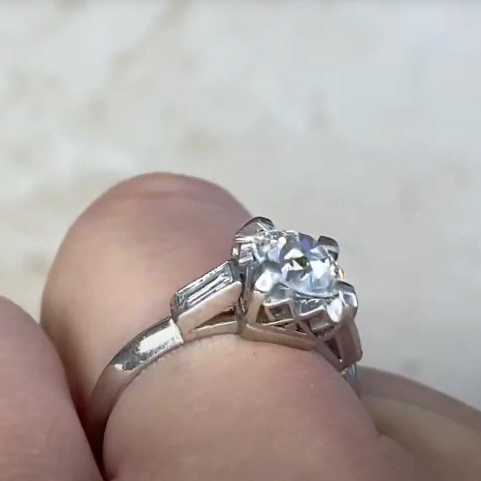 Vintage-Verlobungsring im Art déco-Stil mit alteuropäischem Schliff (GIA ca. 1,00 Karat) im Zustand „Hervorragend“ im Angebot in New York, NY
