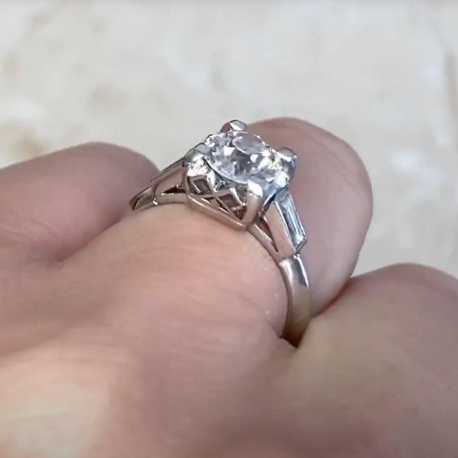 Vintage-Verlobungsring im Art déco-Stil mit alteuropäischem Schliff (GIA ca. 1,00 Karat) Damen im Angebot