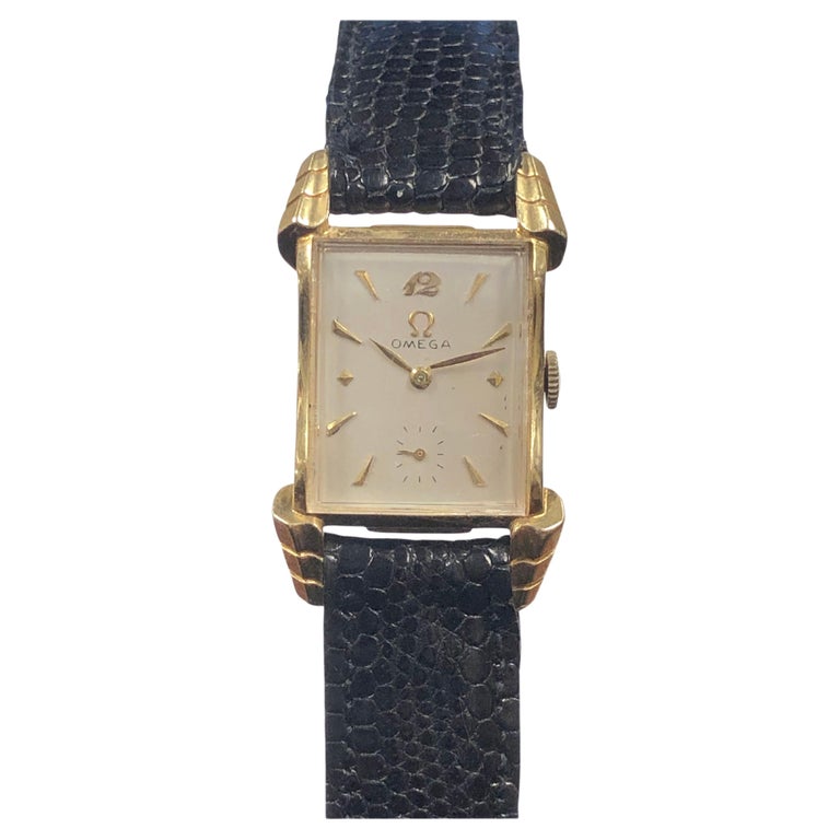 Vintage Art Deco Omega Yellow Gold Mechanical Wrist Watch For Sale at  1stDibs | art deco omega watch, omega tank watch, omega watch square
