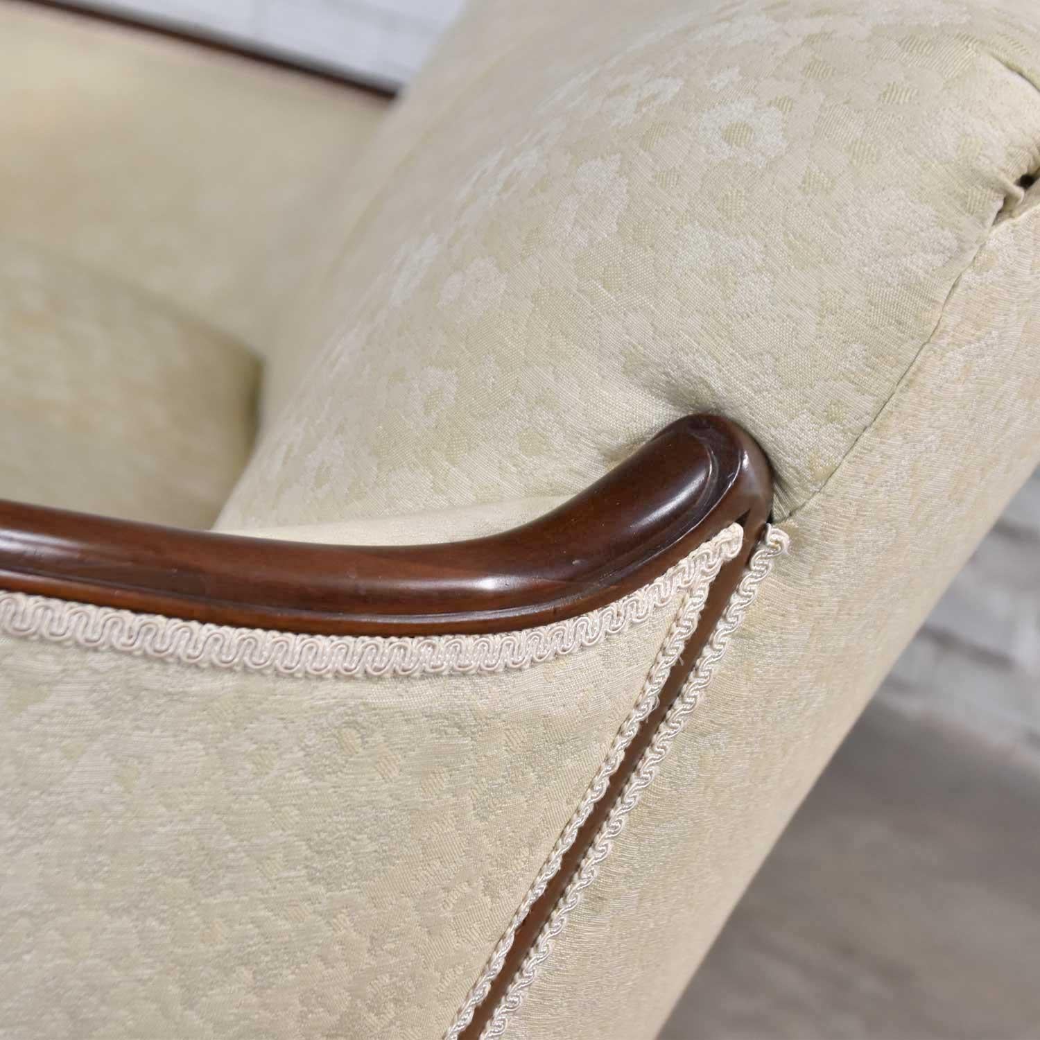 Vintage Art Deco or Art Nouveau Sofa with Walnut Frame & Trim from Vargas Furn. 5