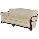 Vintage Art Deco or Art Nouveau Sofa with Walnut Frame and Trim from Vargas  Furn. at 1stDibs | art deco sofa, 1930s wood trim